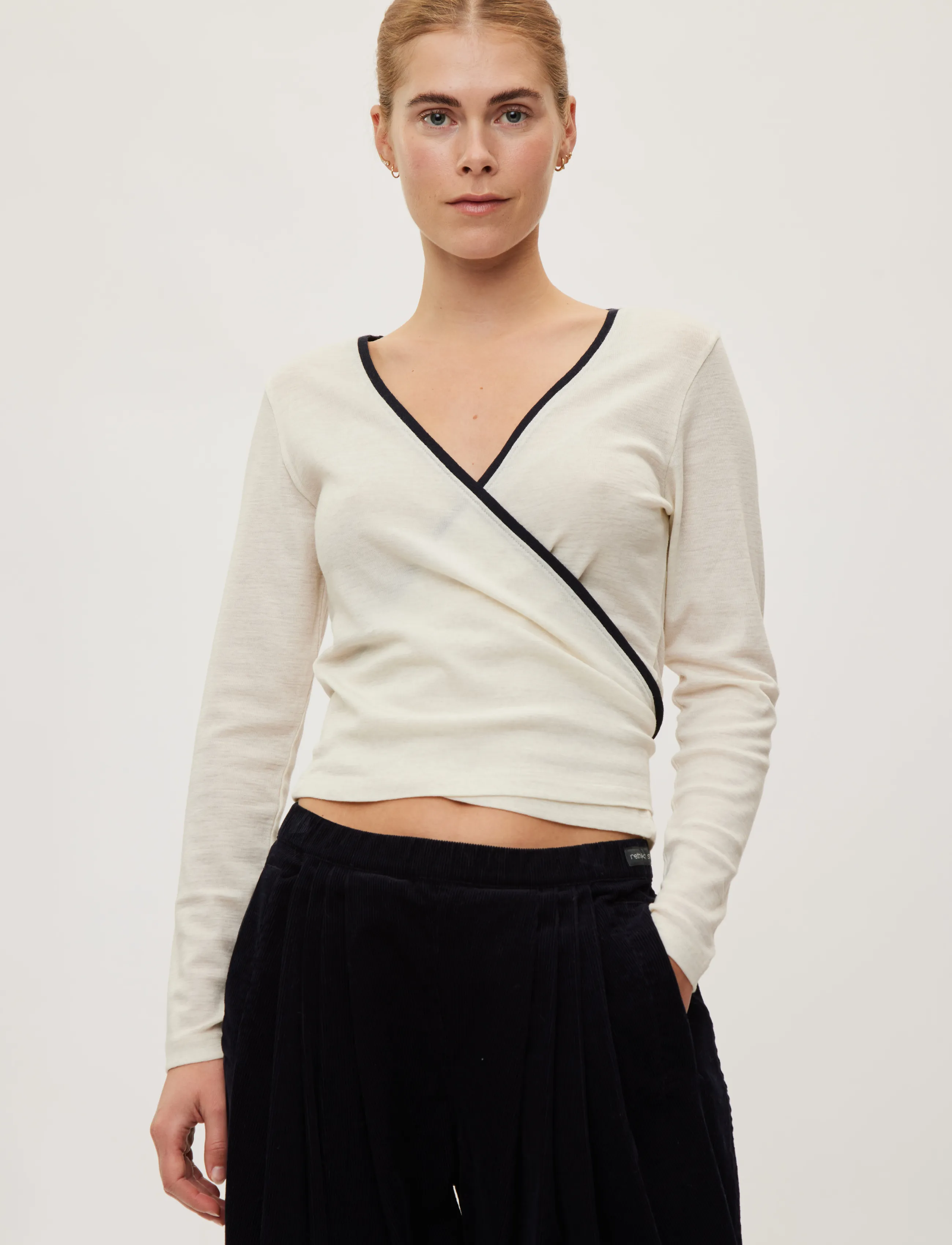 Rethinkit Studios Merino Wool Wrap Cardigan Haze dam – bild 2
