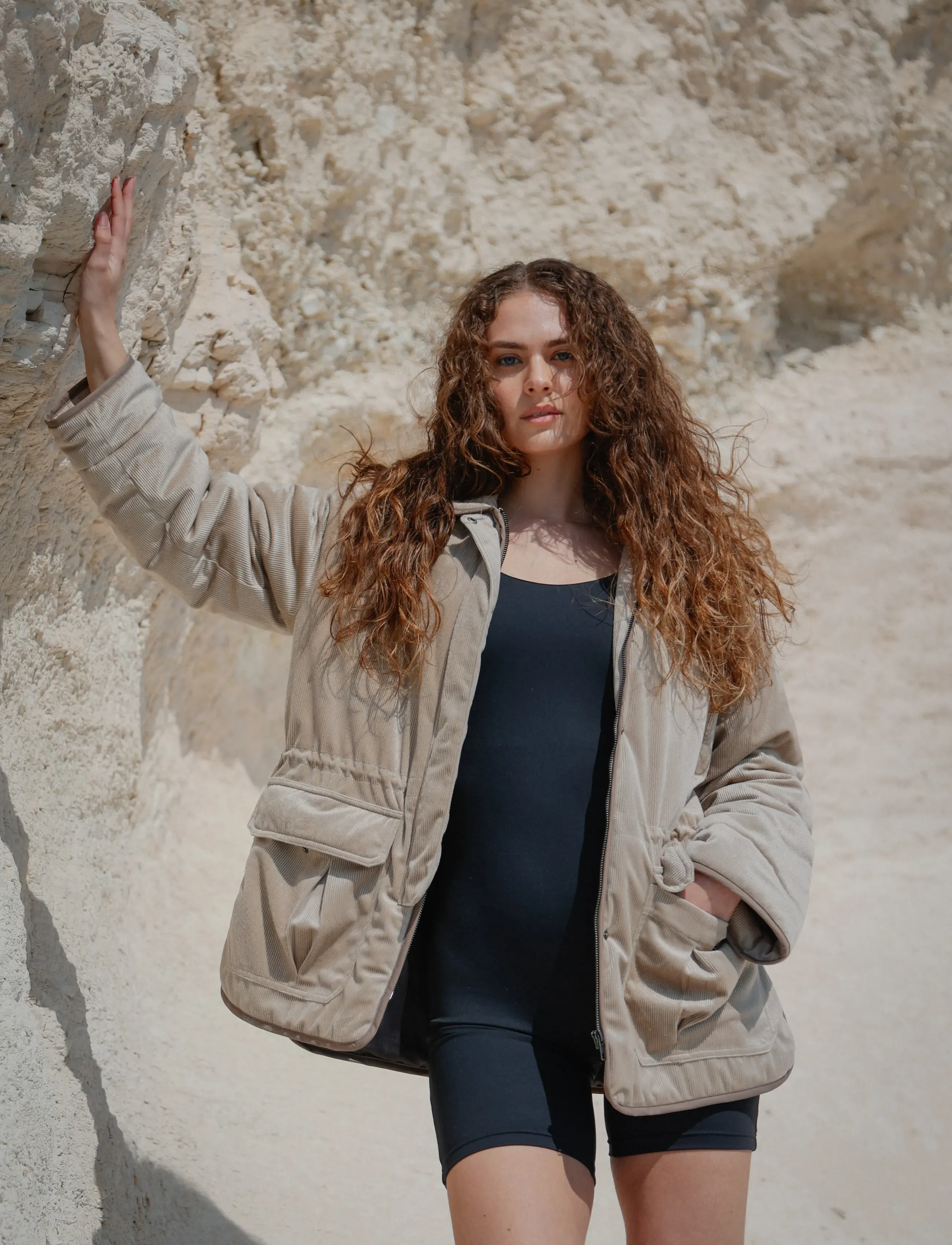 Rethinkit Studios Classic Jacket Lyon Corduroy, M, Beige, Sport Jackets > Sport Casual Jackets, Dame