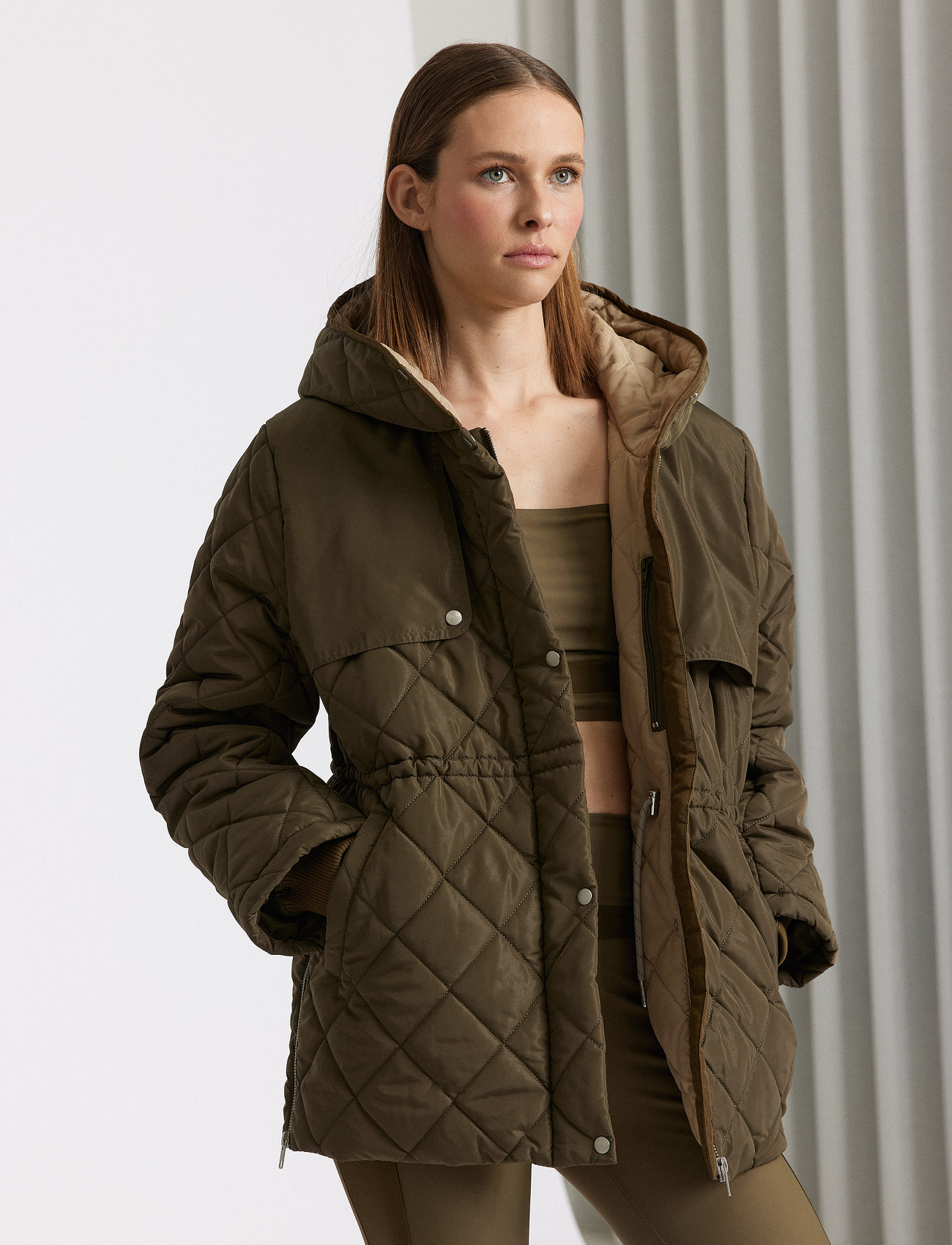 Rethinkit - Quilted Jacket COUNTRY - quilted jackets - green turtle - 1