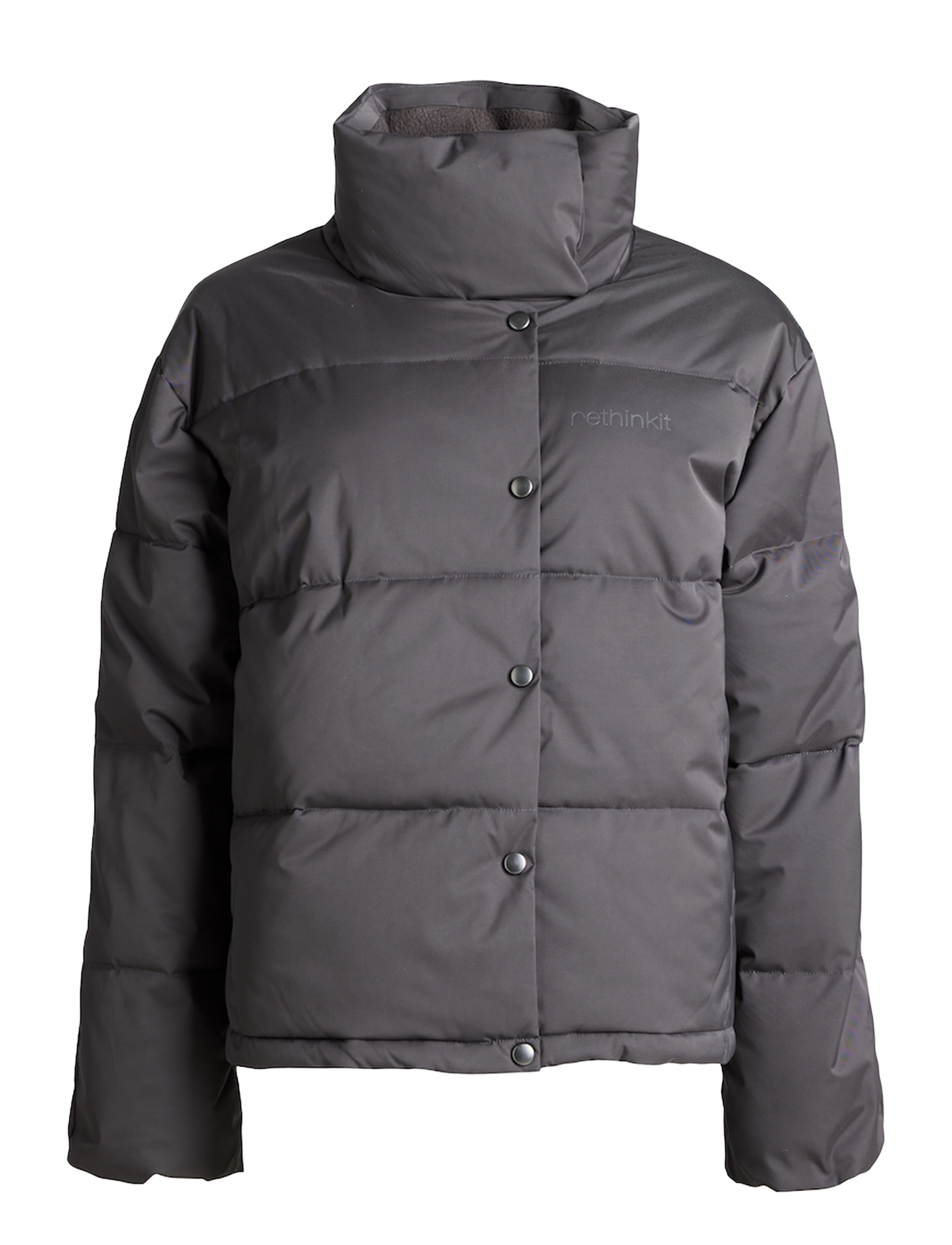 RETHINKIT STUDIOS Puffer Boxi Jacke Shelter Grau - M - Damen