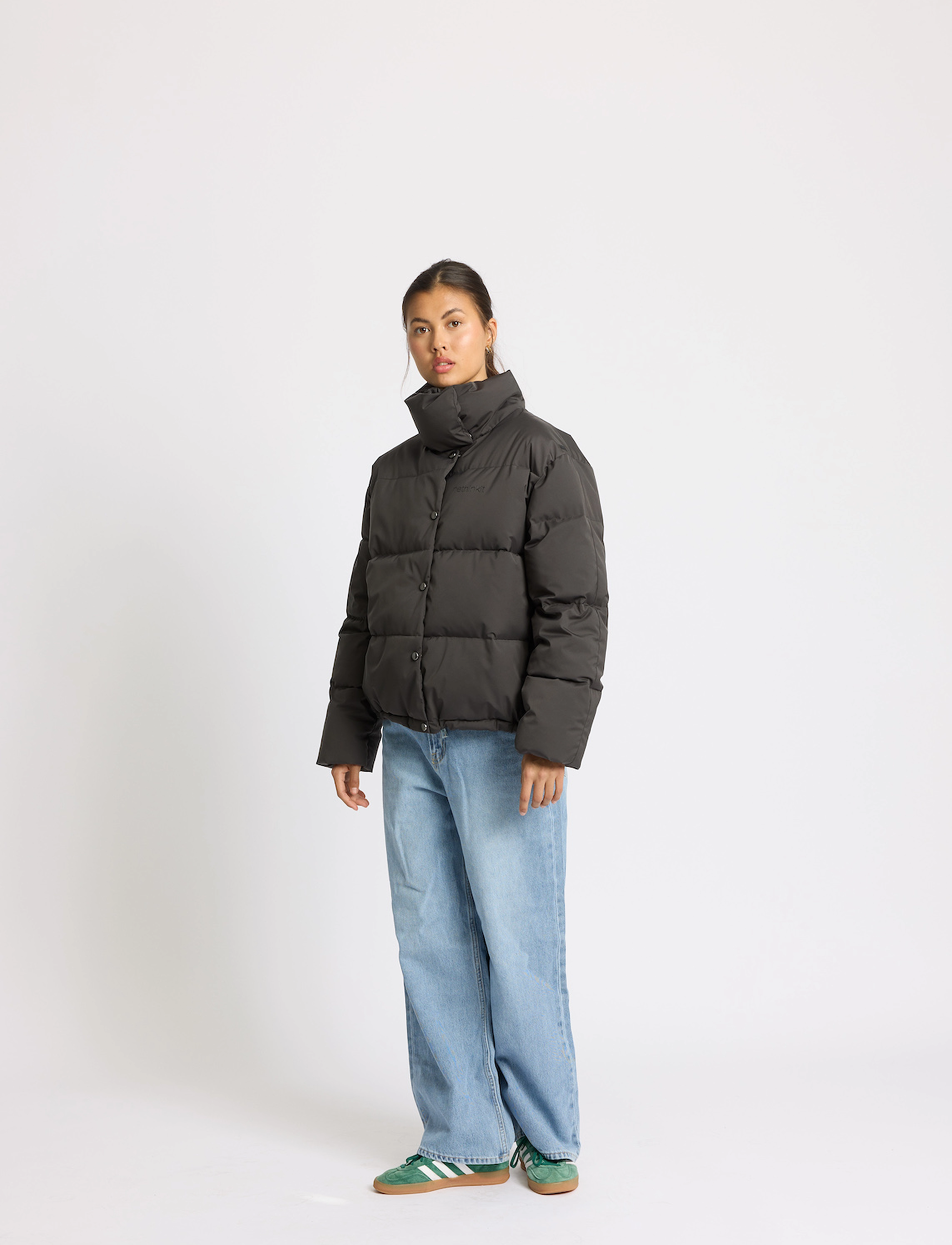 Rethinkit Studios Puffer Boxi Jacket Shelter, M, Grey, Sport Jackets > Sport Padded Jackets, Dame
