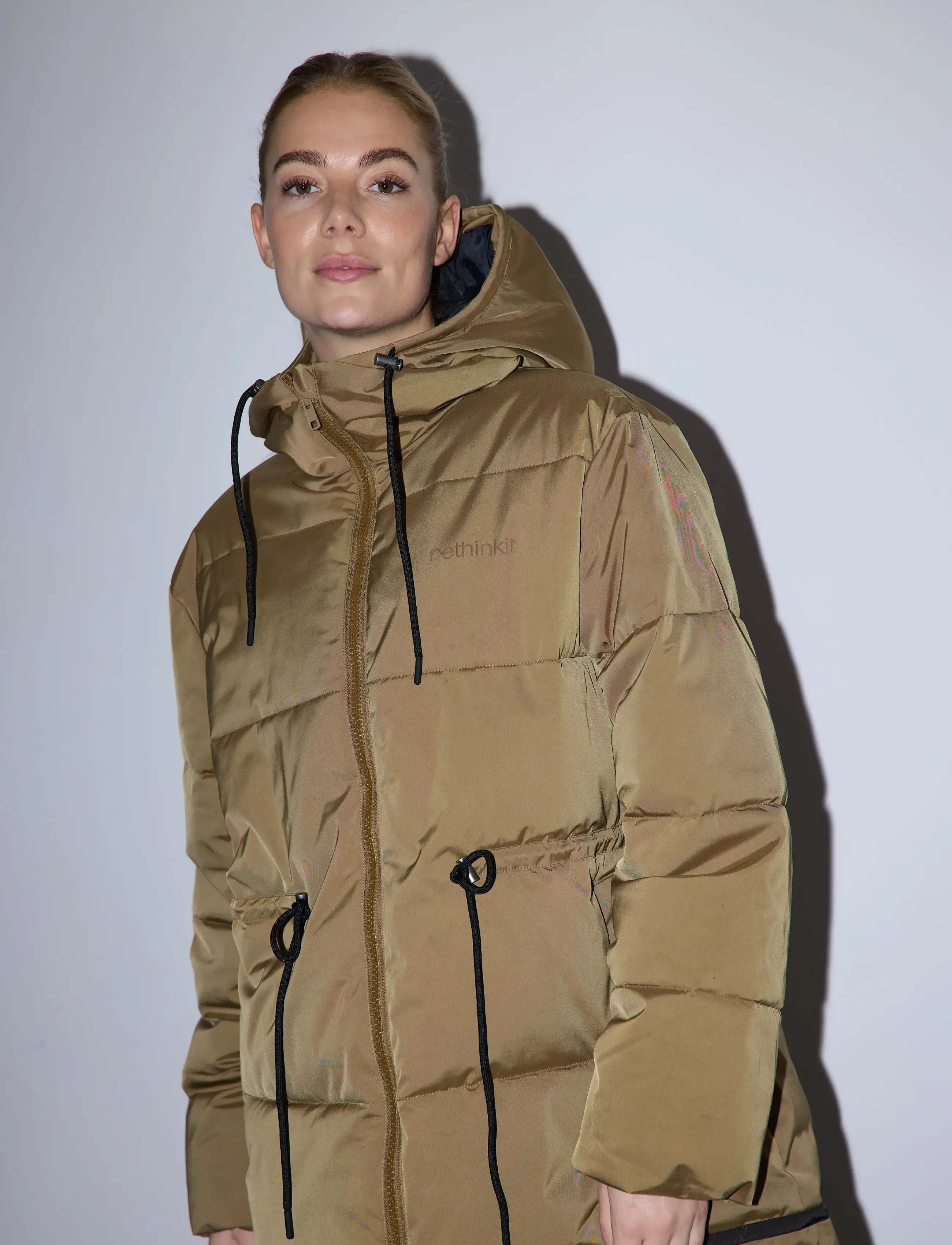 Rethinkit Studios Puffer Jacket Shelter, M, Jackets, Beige - Padded Jacket, Frauen