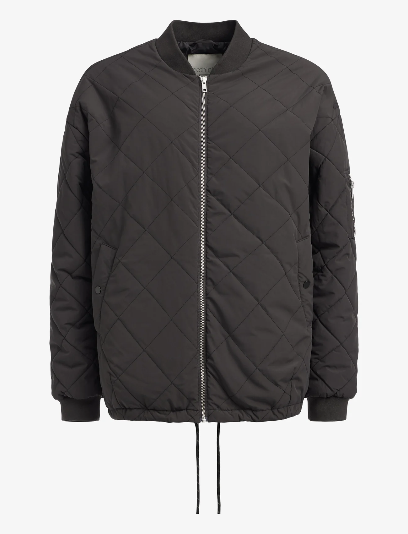 Rethinkit - Quilted Bomber Jacket Latté - light jackets - almost black - 0