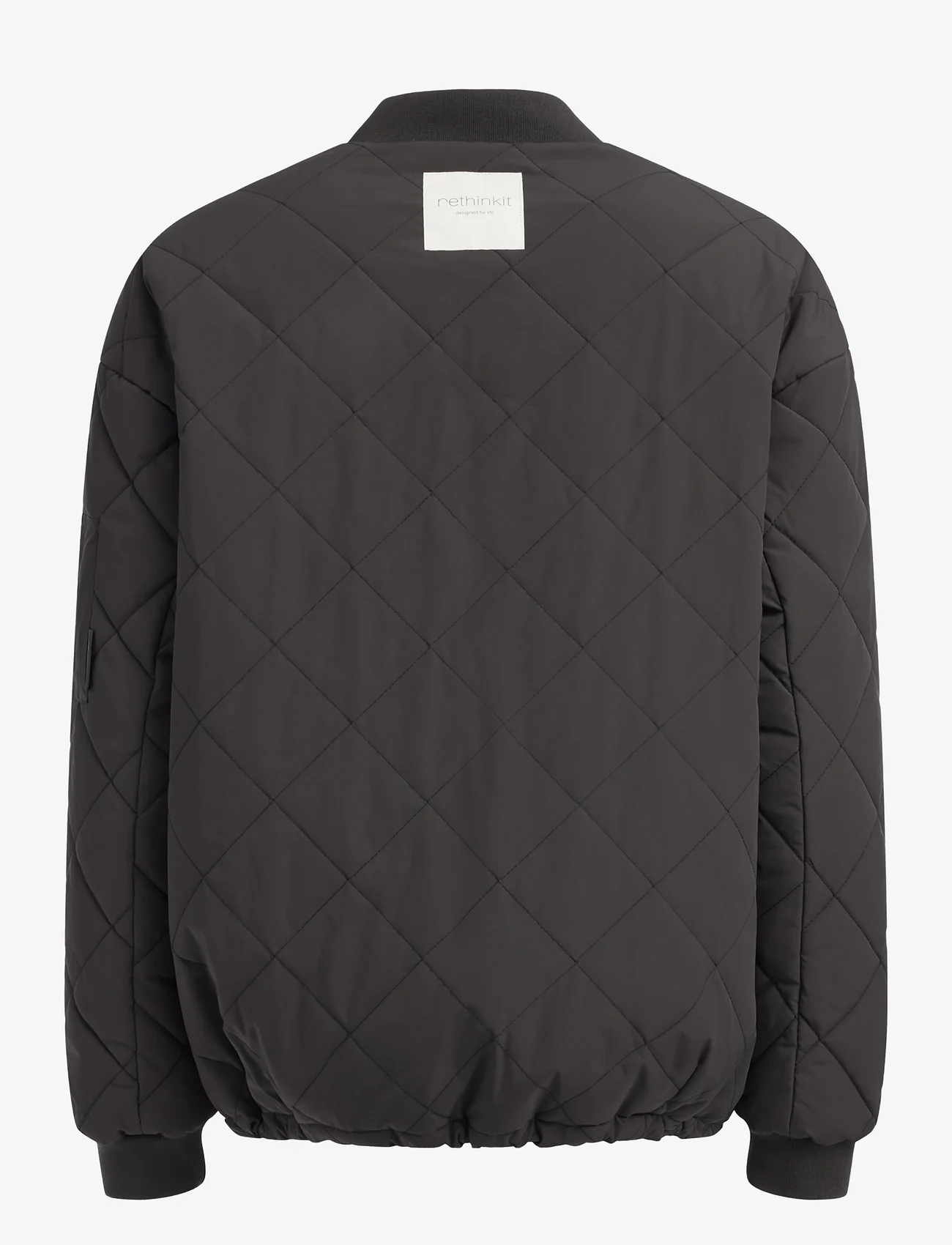 Rethinkit - Quilted Bomber Jacket Latté - light jackets - almost black - 1