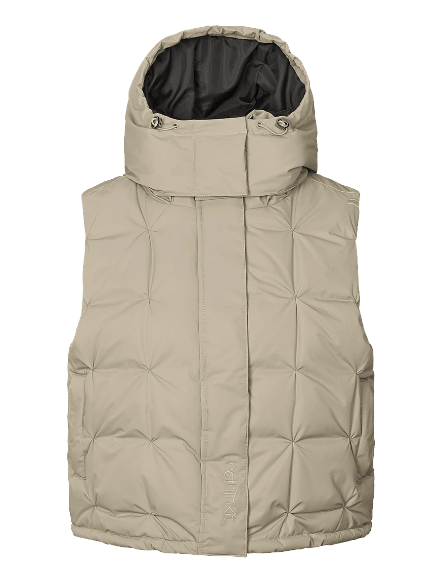Rethinkit Studios - Vest Cube - overtøj - vintage khaki - 1
