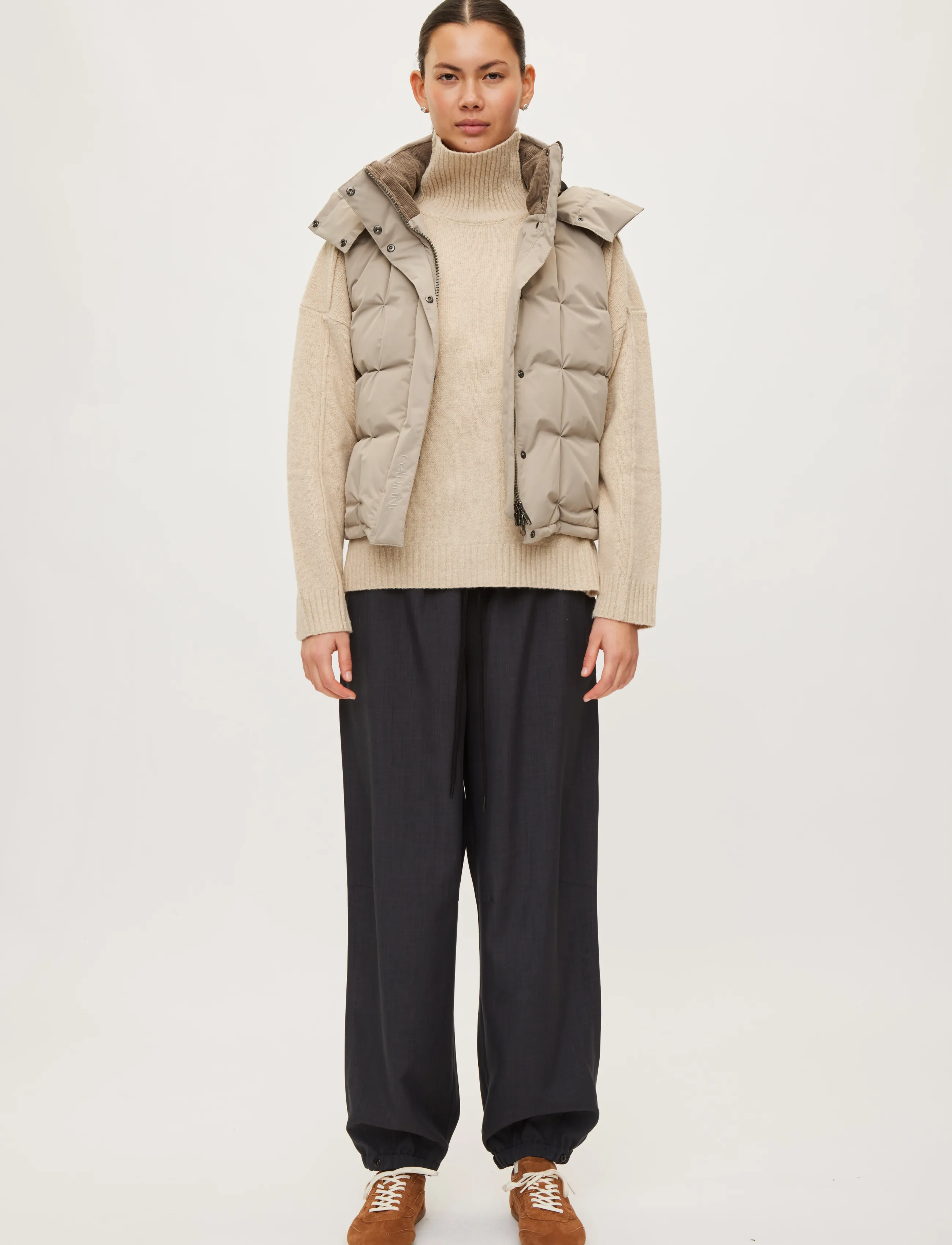 Rethinkit Studios - Vest Cube - overtøj - vintage khaki - 0