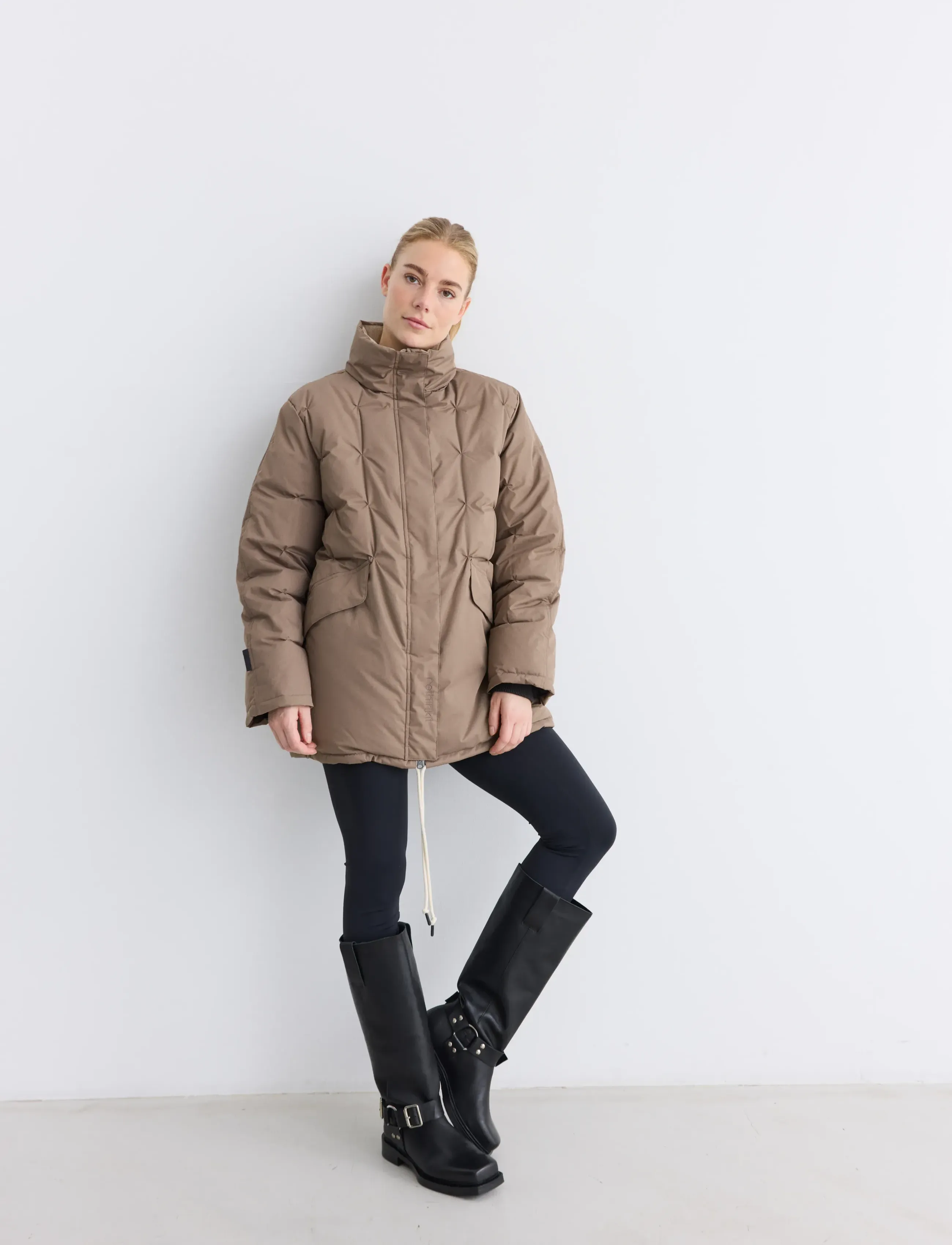 Rethinkit Studios Parka Jacket Cube, S, Brown, Sport Jackets > Sport Padded Coats, Dame