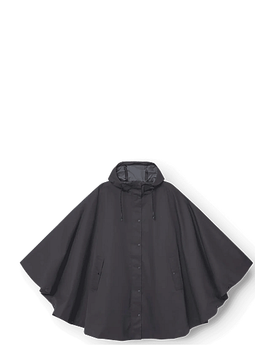 Rethinkit Studios Rainshell Cape - Útivistarfatnaður - ALMOST BLACK / black