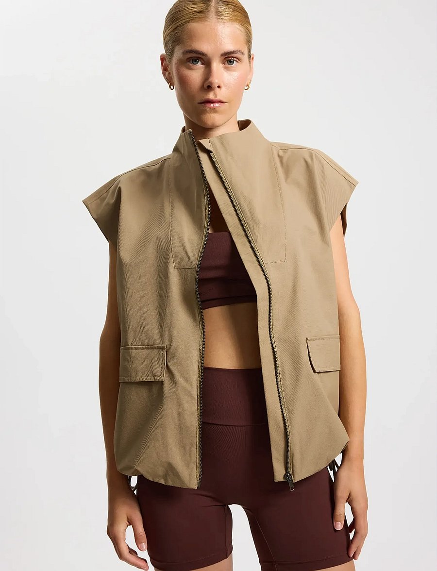 Rethinkit Studios - Gilet Cloud - ytterkläder - beige taupe - 0