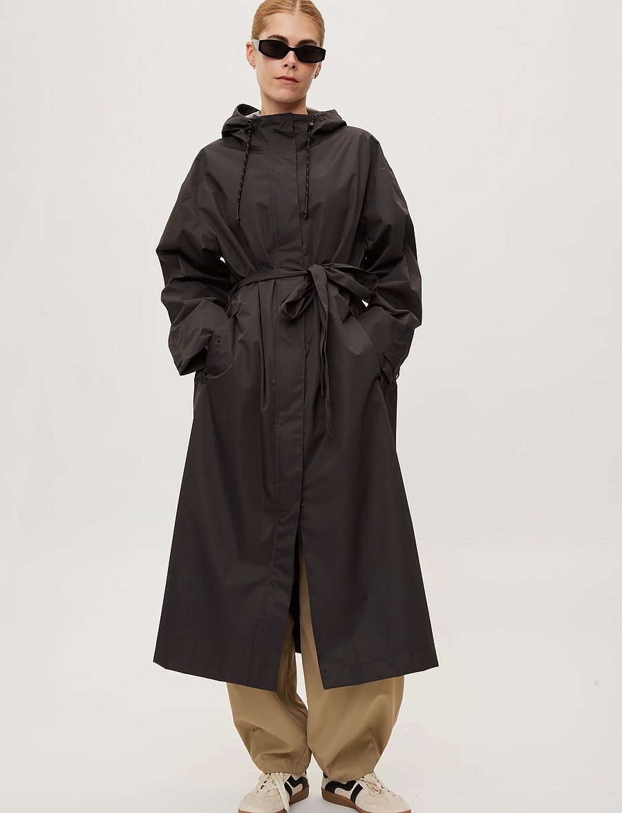 Rethinkit Studios - Rainshell Coat - regenmäntel - almost black - 0