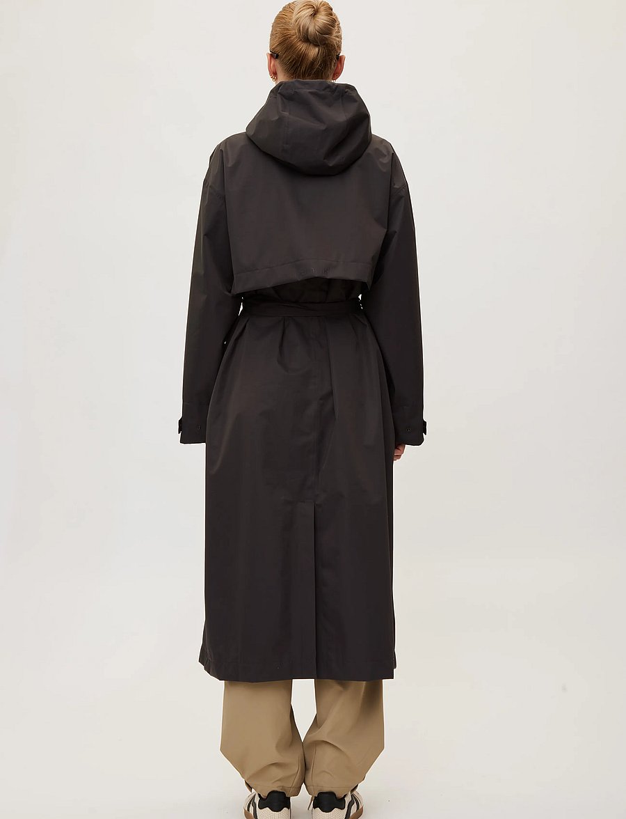 Rethinkit Studios - Rainshell Coat - regenmäntel - almost black - 3