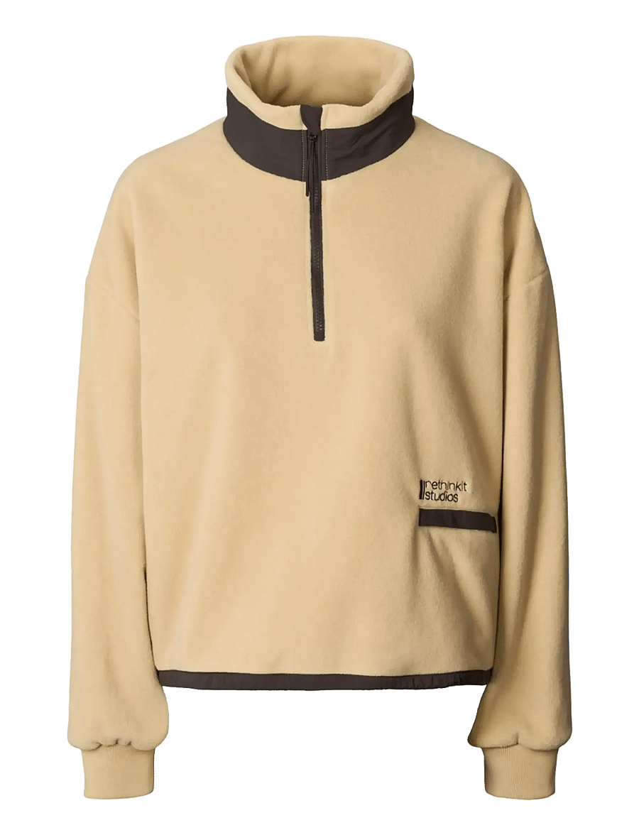 Rethinkit Studios - Fleece Half Zip Terra - toppar - sandshell - 1