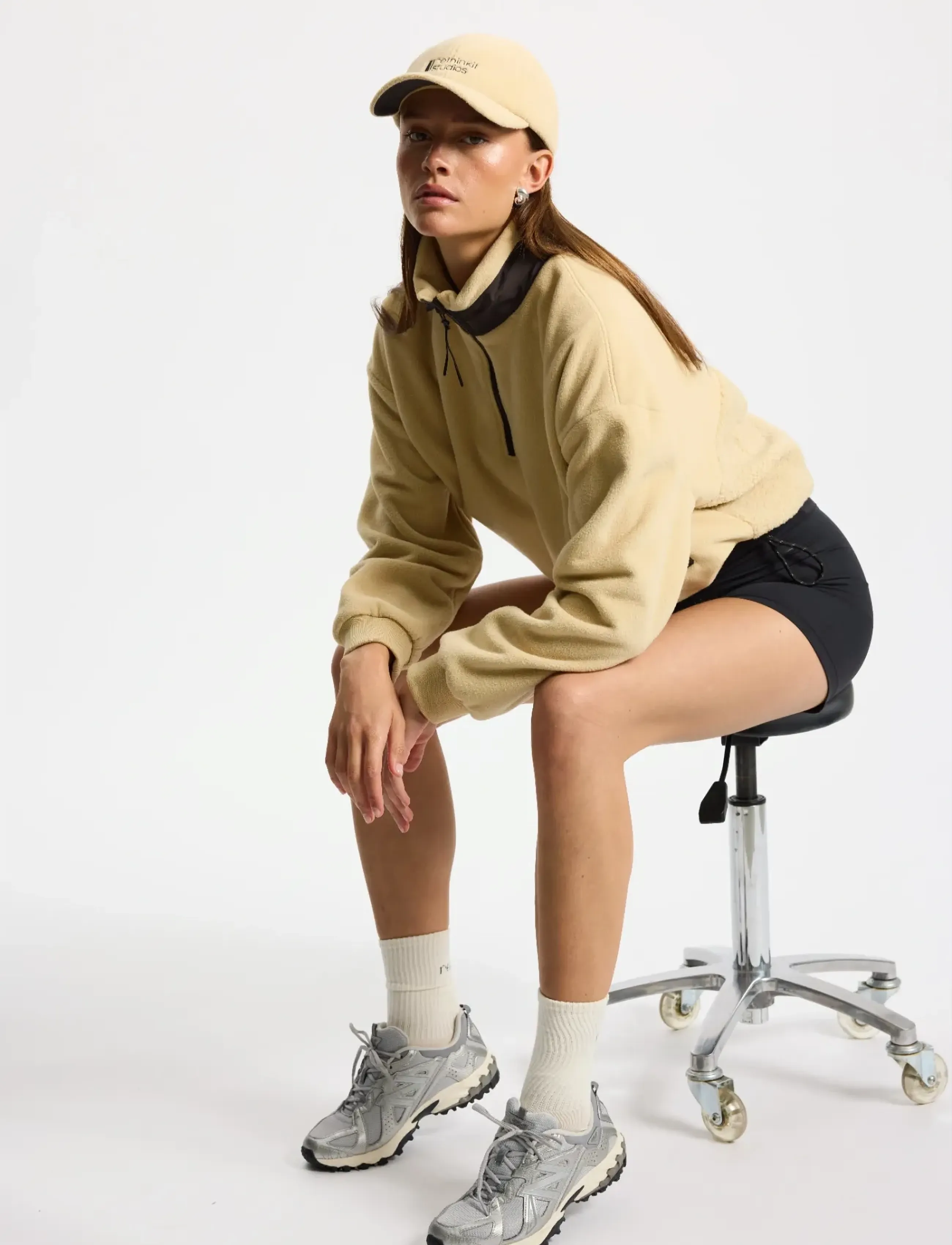 Rethinkit Studios Fleece Half Zip Terra, XL, Beige, Sport Clothing > Sport Fleeces & Midlayers, Dame
