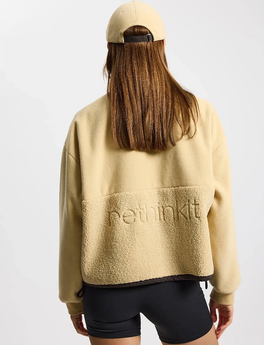 Rethinkit Studios - Fleece Half Zip Terra - toppar - sandshell - 3