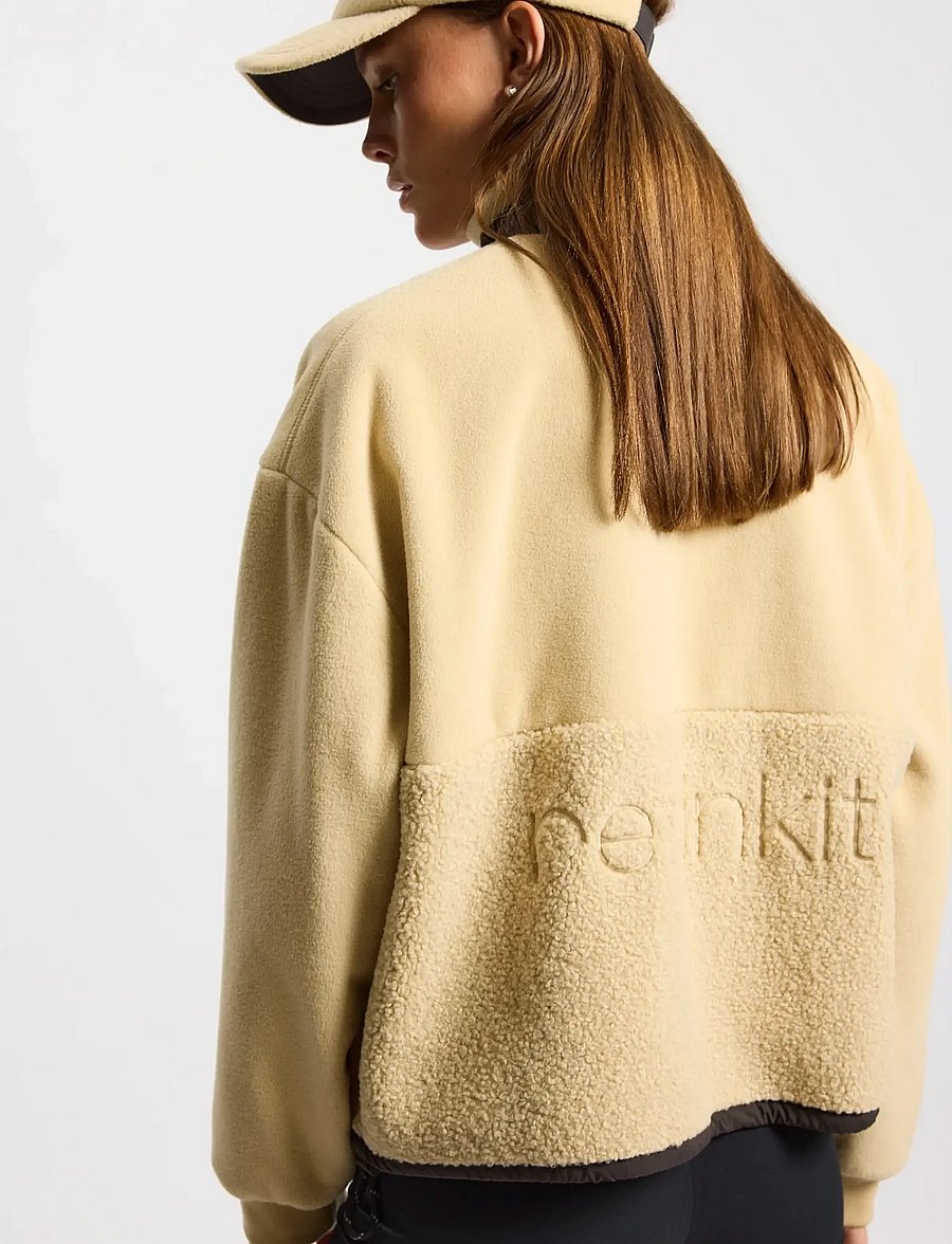 Rethinkit Studios - Fleece Half Zip Terra - toppar - sandshell - 5