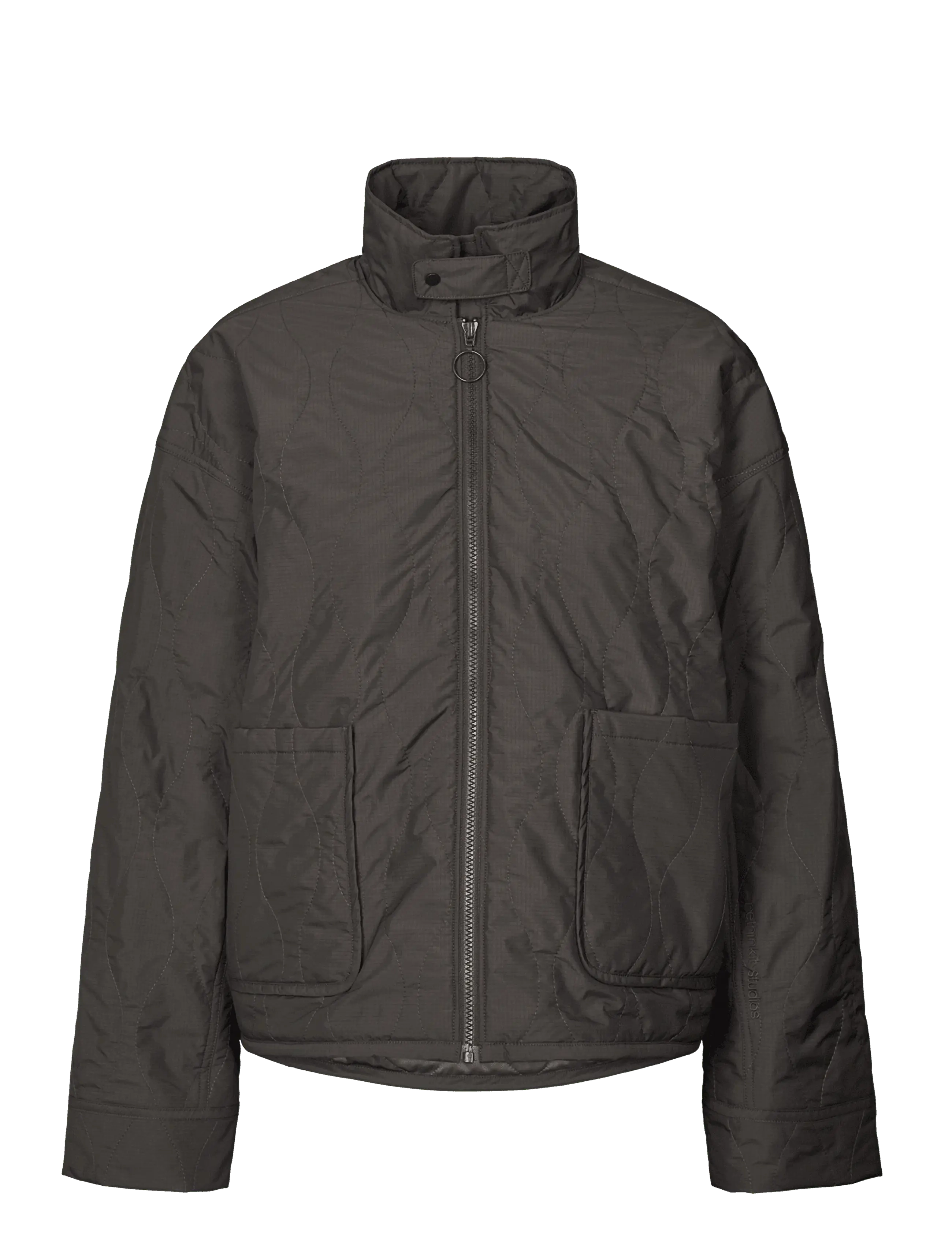 Rethinkit Studios Quilted Jacket Field - Útivistarfatnaður - ALMOST BLACK / black