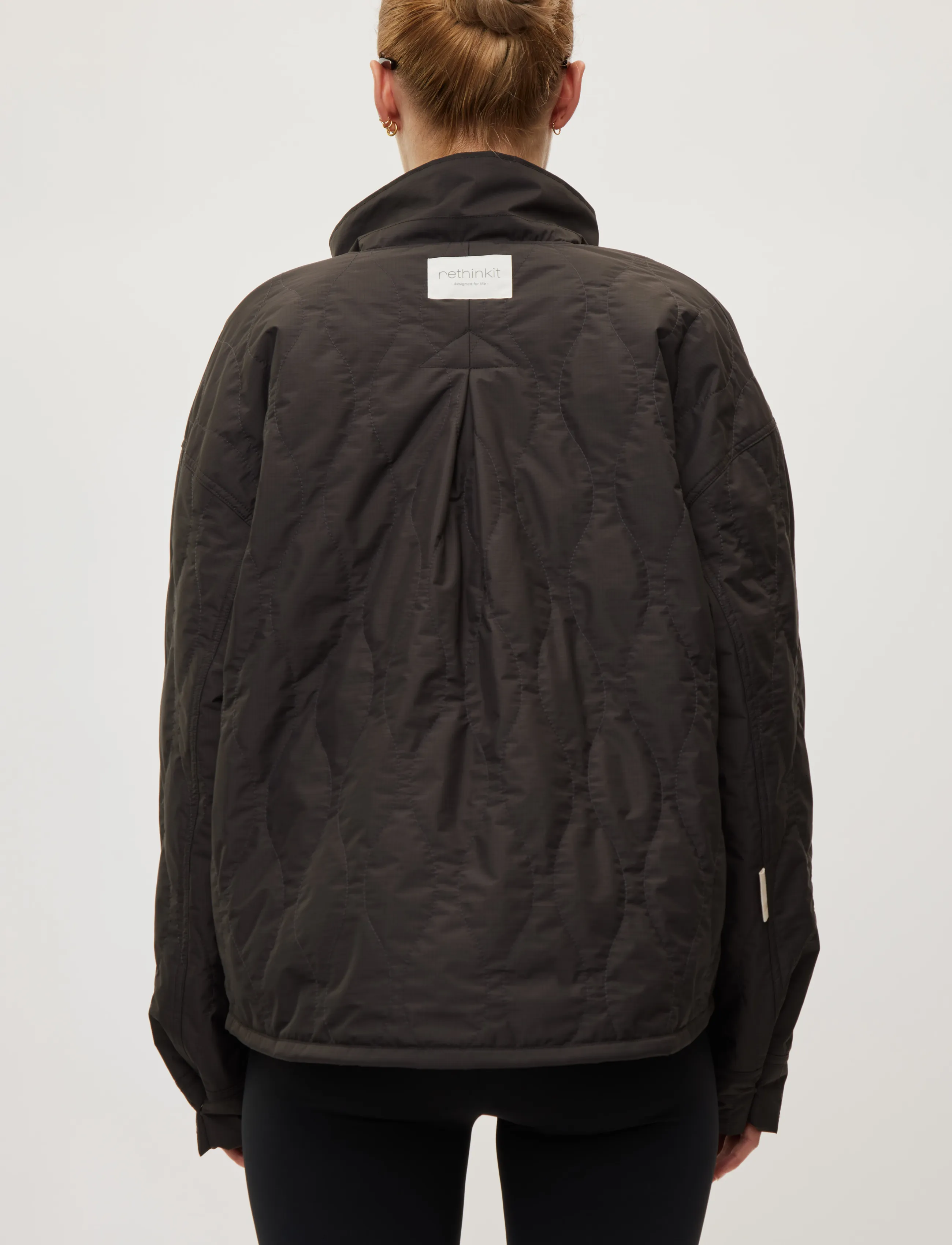 Rethinkit Studios - Quilted Jacket Field - sport - almost black - 5
