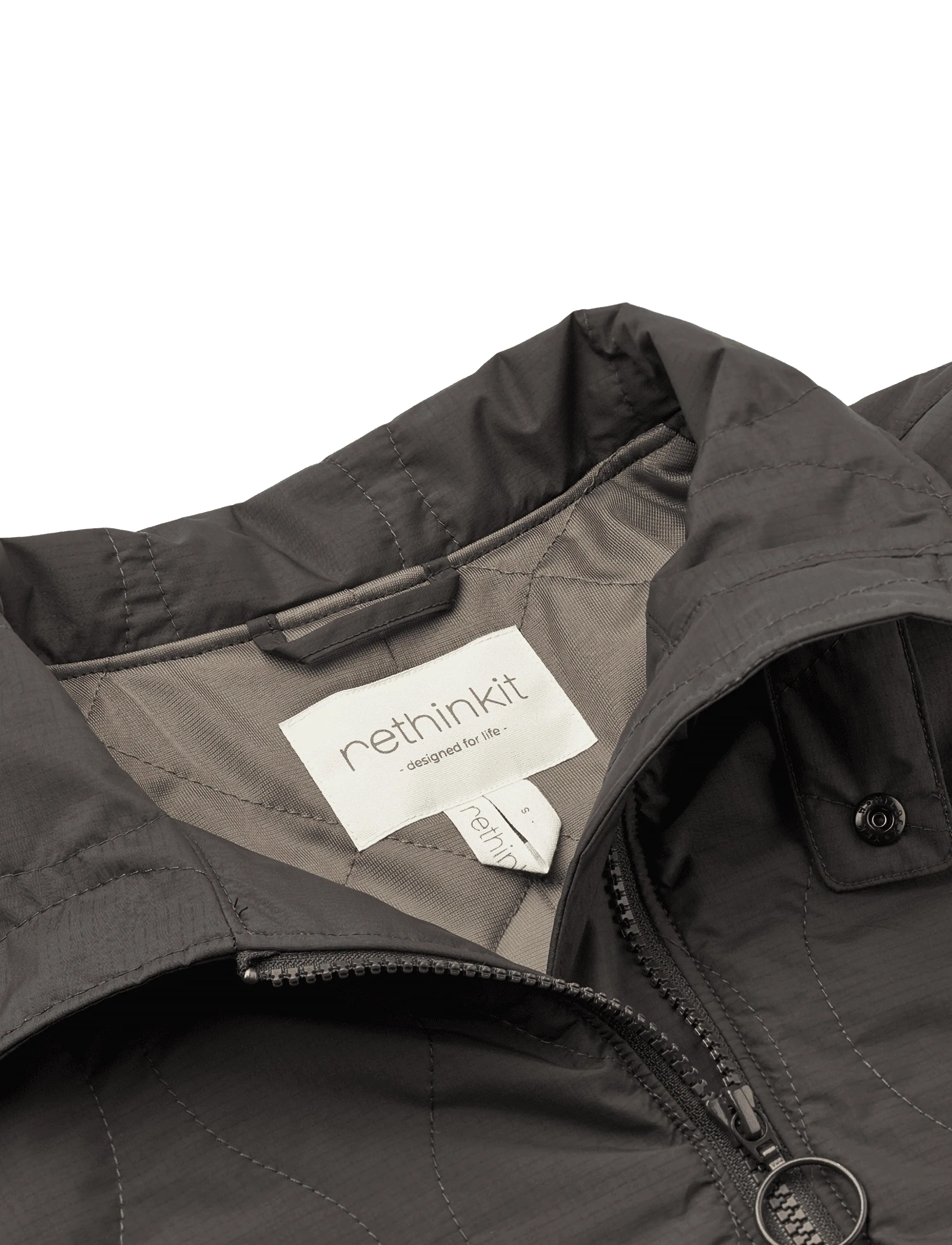 Rethinkit Studios - Quilted Jacket Field - almost black - 3