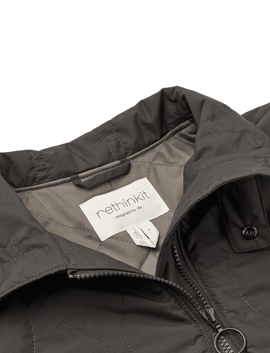 Rethinkit Studios - Quilted Jacket Field - almost black - 3