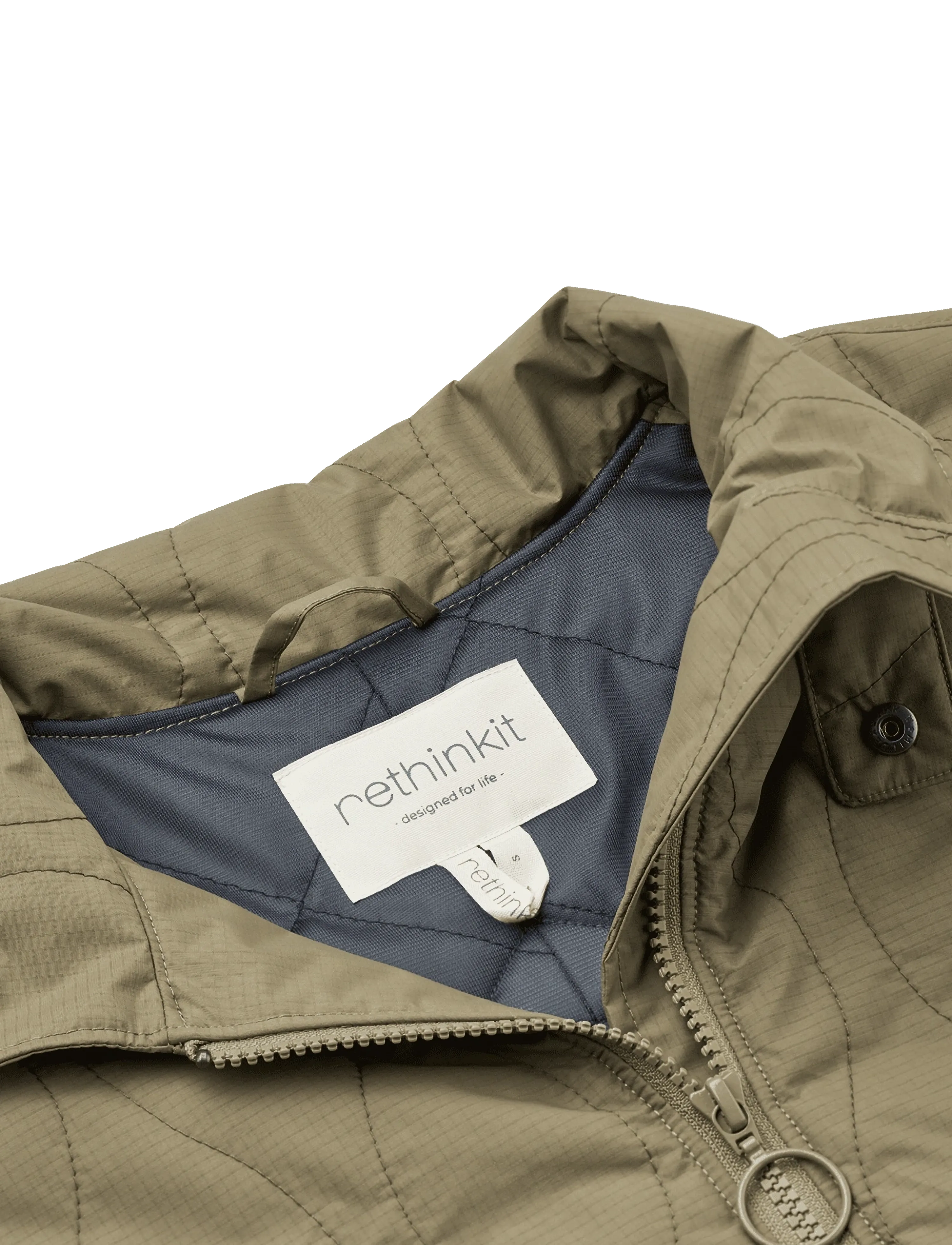 Rethinkit Studios - Quilted Jacket Field - casual jackets - dust green - 3