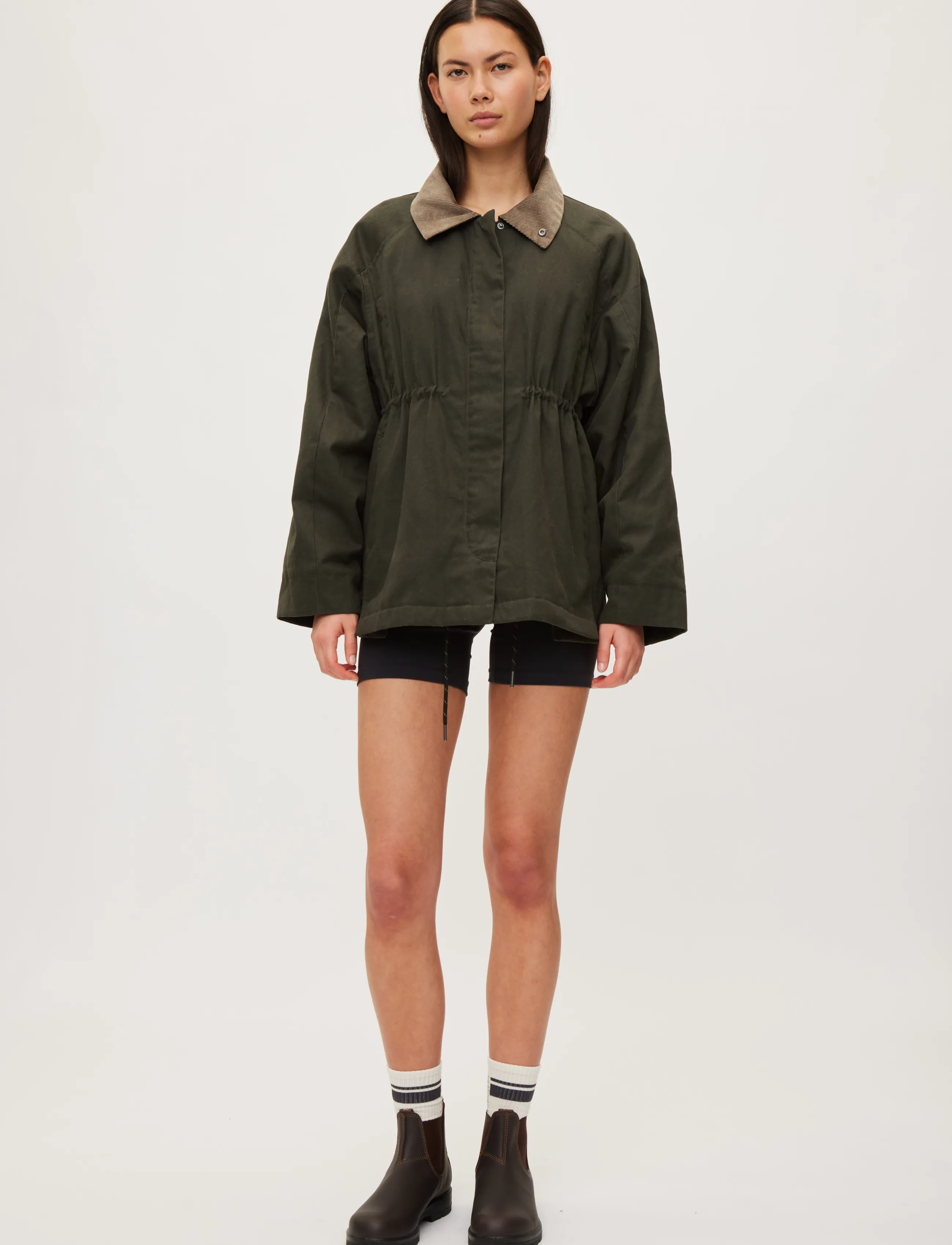 Rethinkit Studios - Waxed Jacket Cloudy - outdoor jacken - dark soil - 3