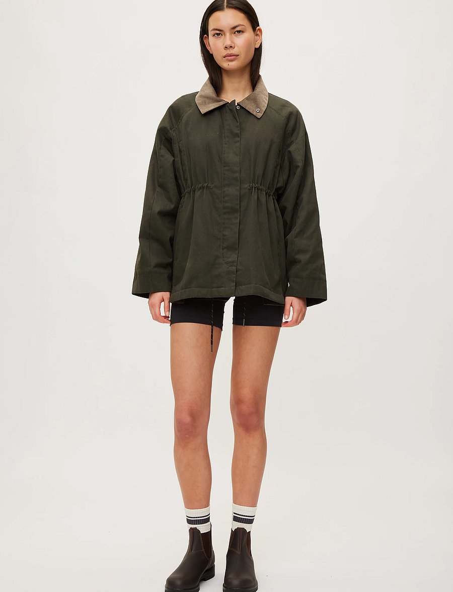 Rethinkit Studios - Waxed Jacket Cloudy - outdoor jacken - dark soil - 3