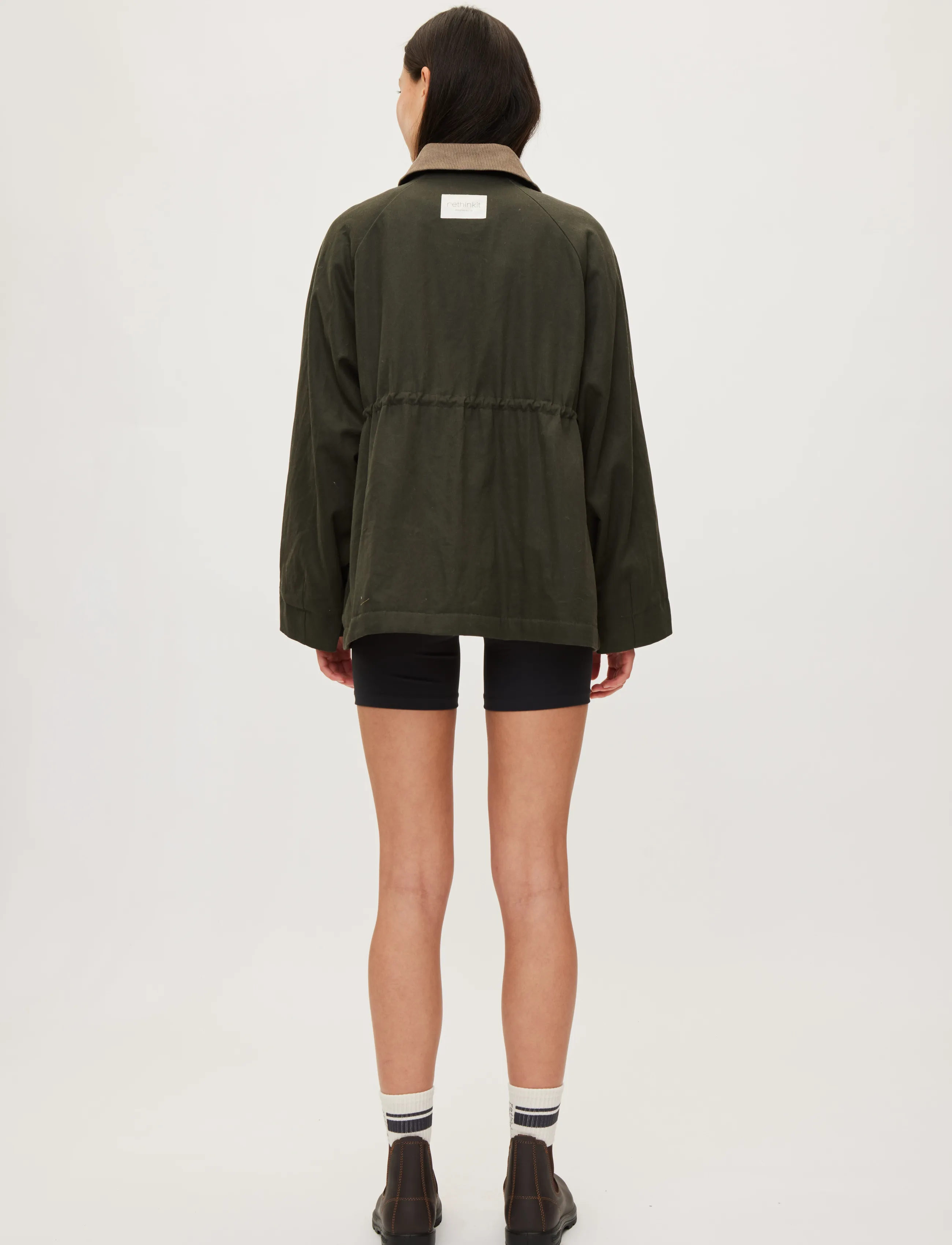 Rethinkit Studios - Waxed Jacket Cloudy - outdoor jacken - dark soil - 5