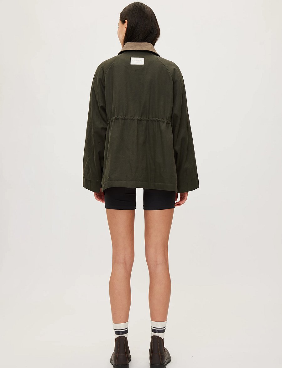 Rethinkit Studios - Waxed Jacket Cloudy - outdoor jacken - dark soil - 5