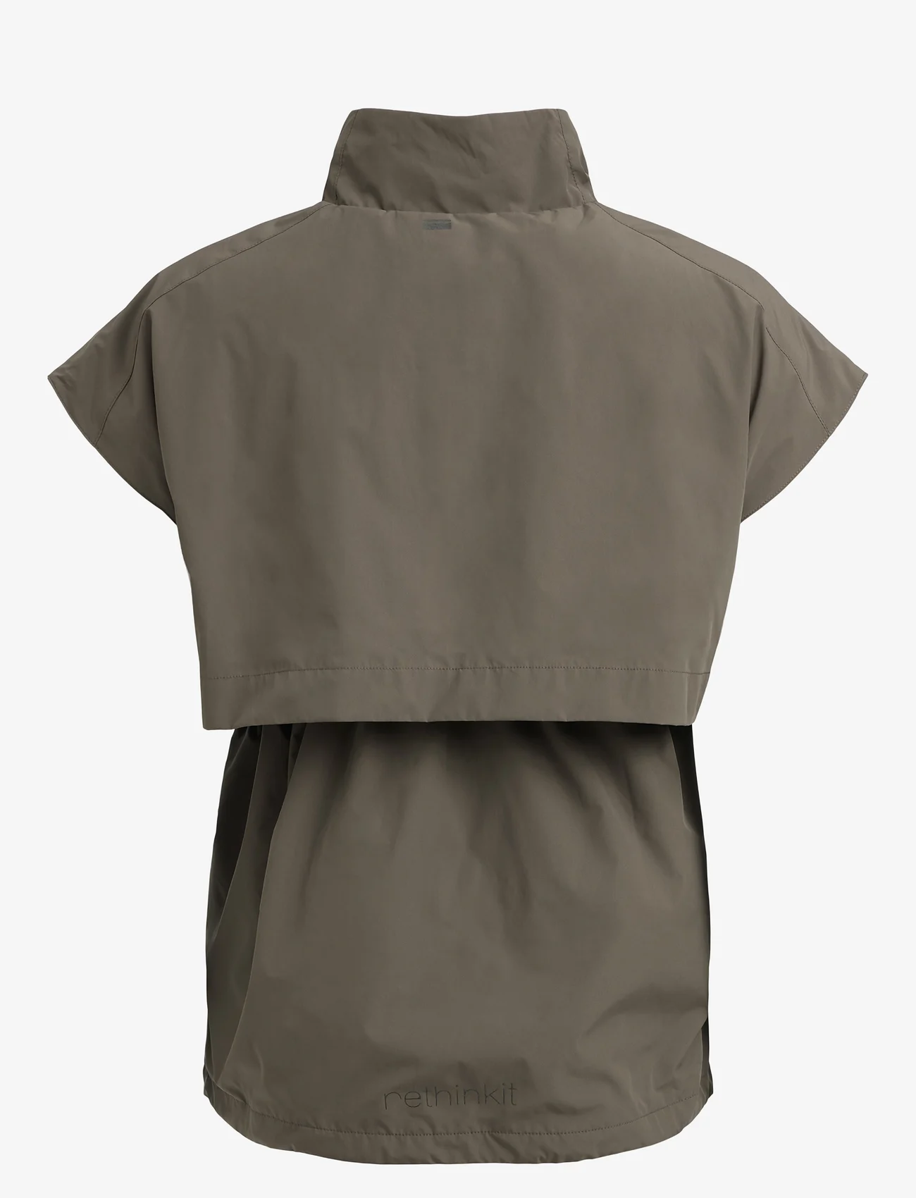 Rethinkit - Track Gilet Castile - quilted vests - dark brown - 1