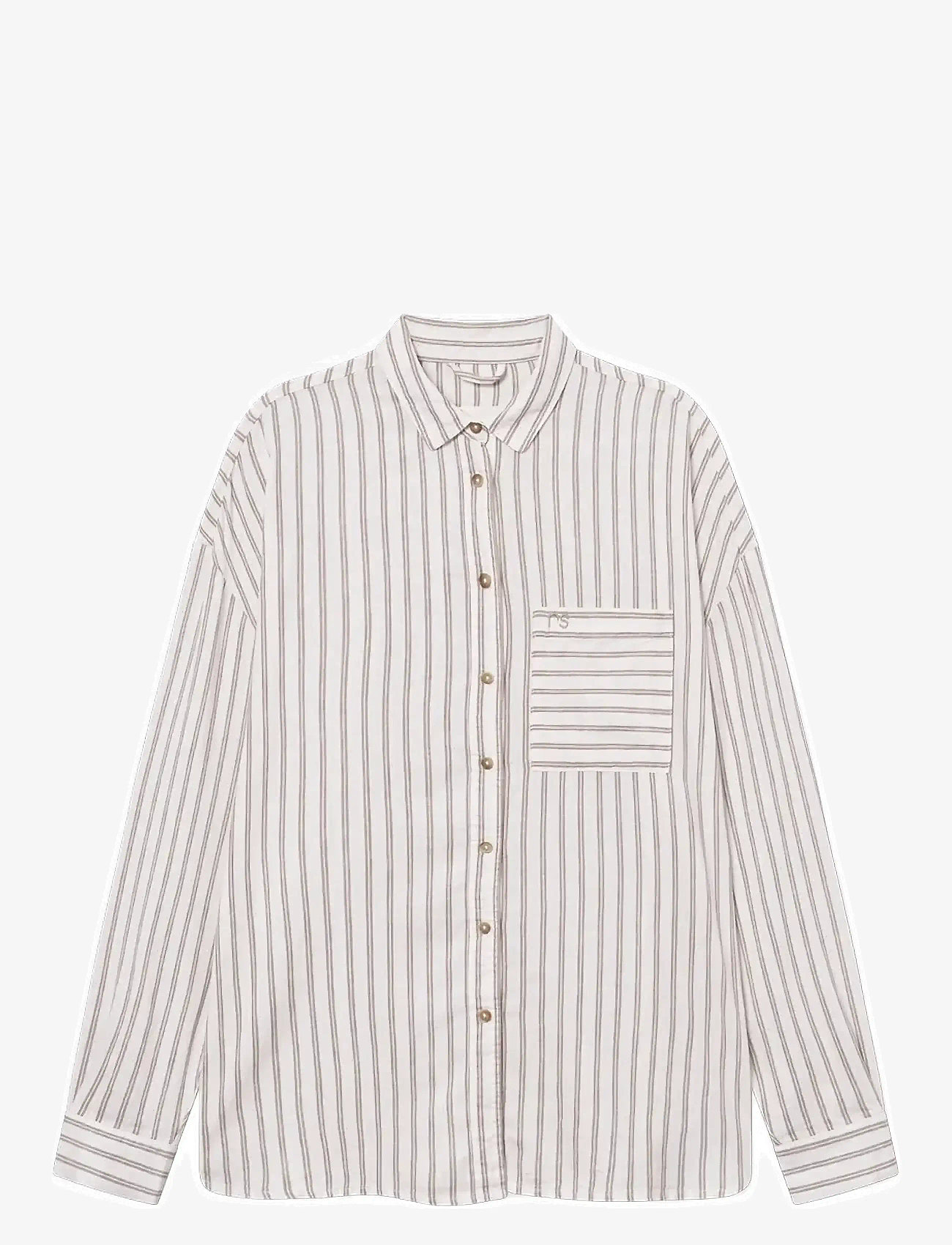 Rethinkit Studios - Striped Shirt PJ - shirts - warm grey stripe - 0