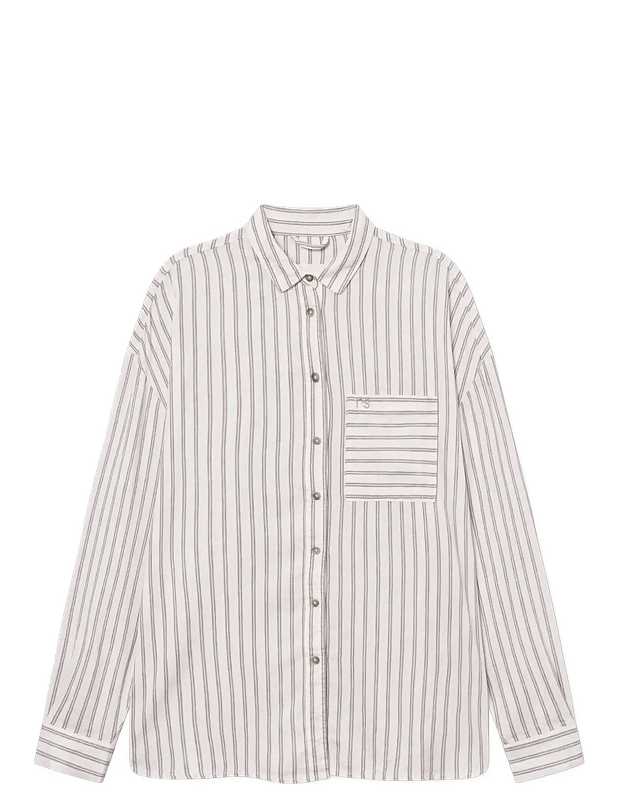 Rethinkit Studios - Striped Shirt PJ - särgid - warm grey stripe - 0