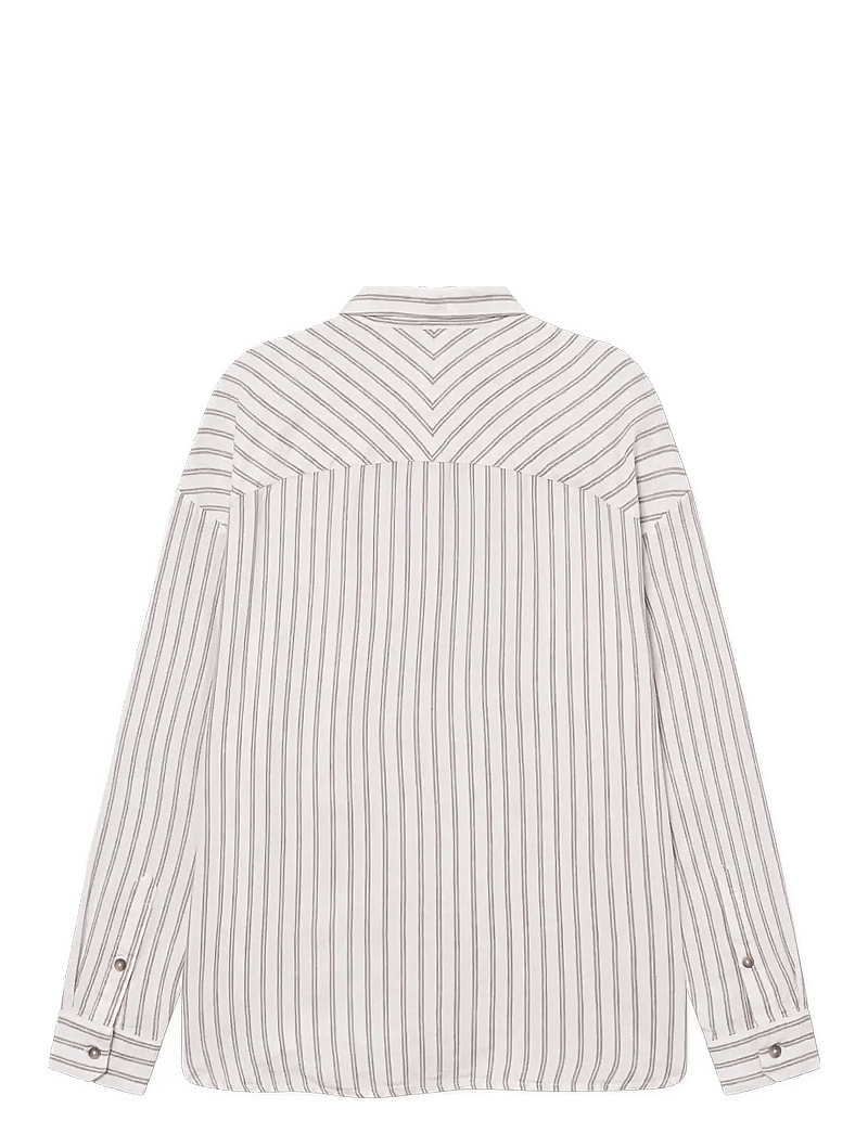 Rethinkit Studios - Striped Shirt PJ - skjortor - warm grey stripe - 1