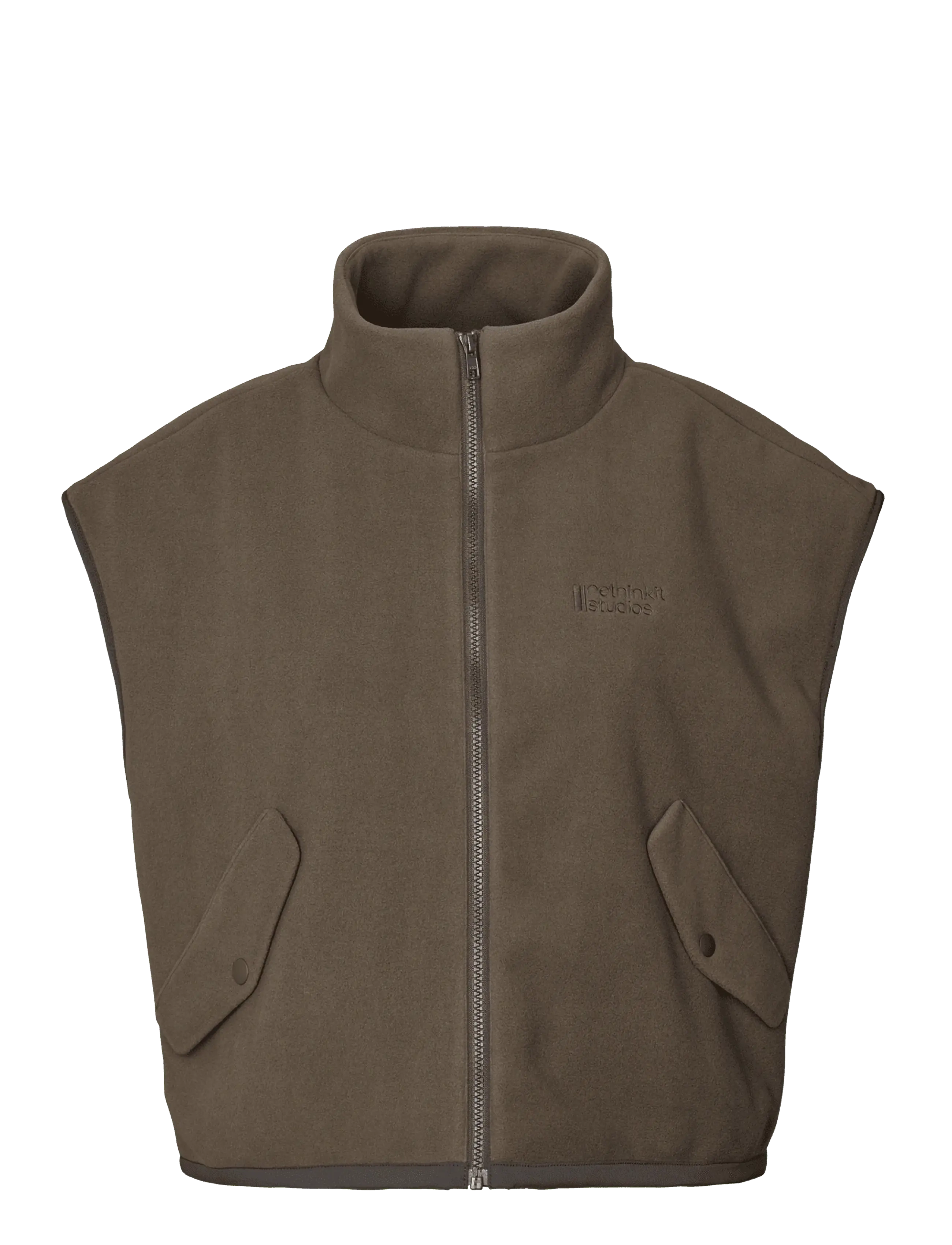 Rethinkit Studios Gilet Polar Fleece Campfire - Westen - COFFEE / brown