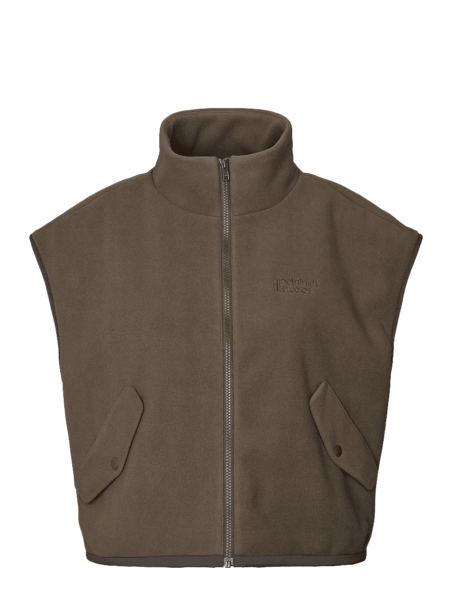 Rethinkit Studios - Gilet Polar Fleece Campfire - outdoor - coffee - 1
