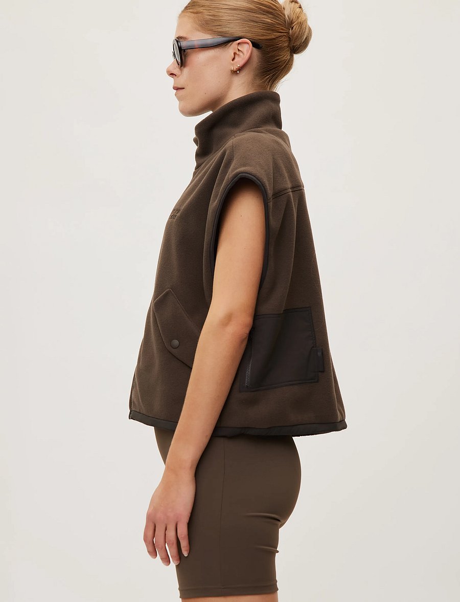 Rethinkit Studios - Gilet Polar Fleece Campfire - outdoor - coffee - 4