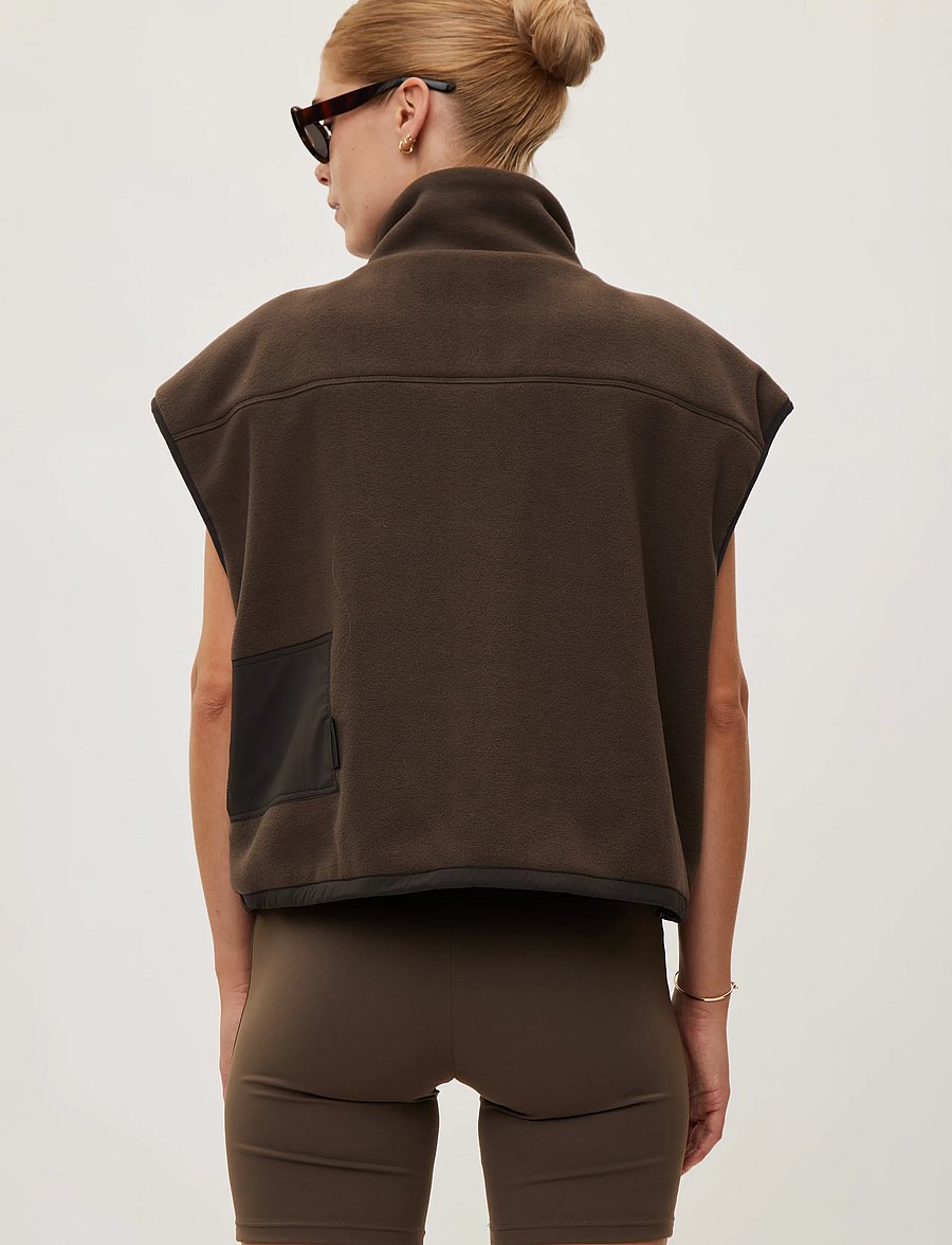 Rethinkit Studios - Gilet Polar Fleece Campfire - outdoor - coffee - 5