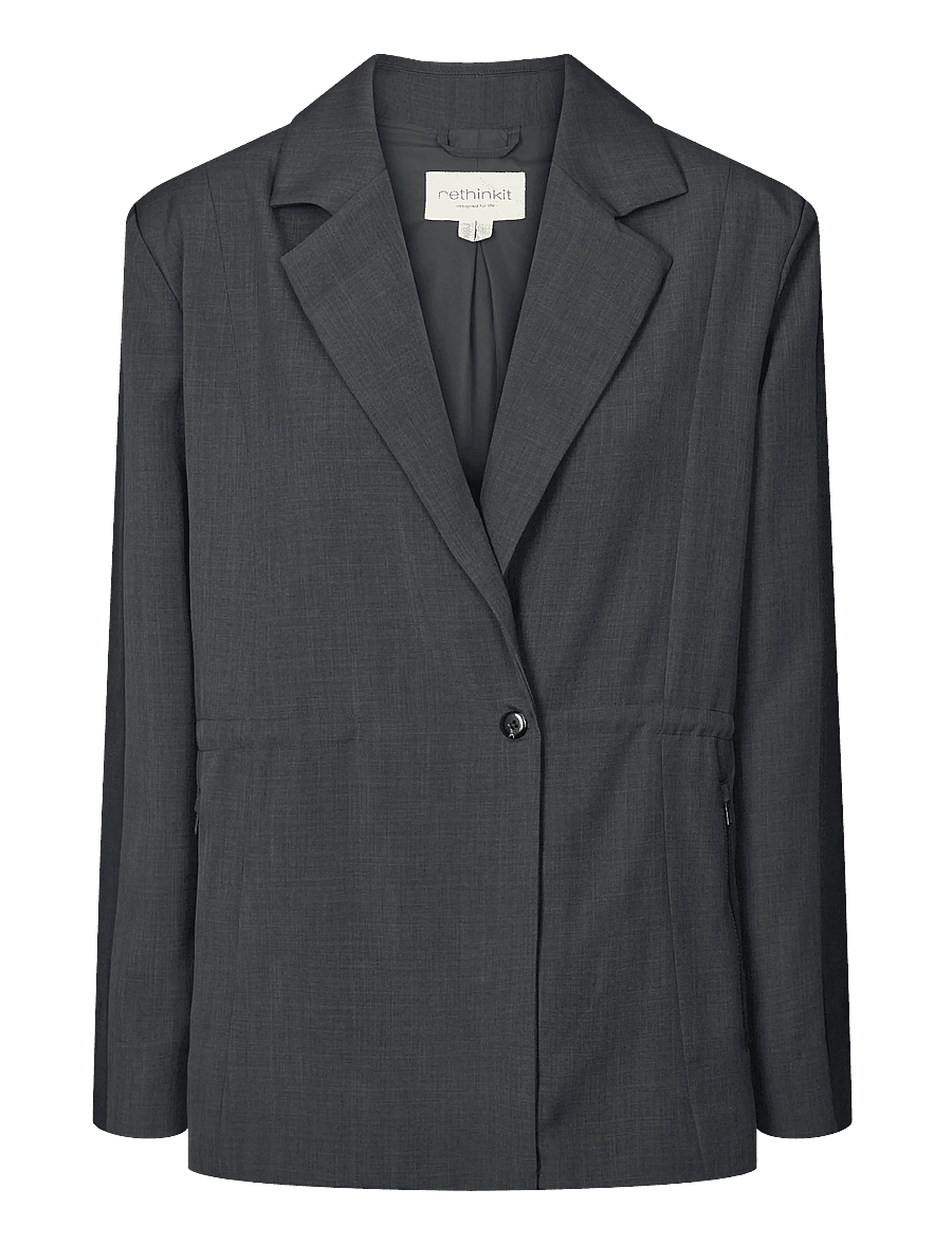 Rethinkit Studios - The Sporty Suit Blazer - freizeitjacken - dark melange grey - 1