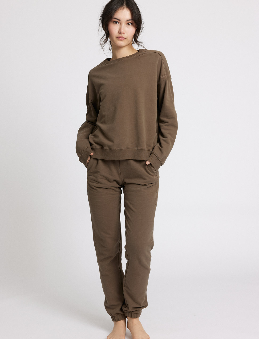 Rethinkit Studios - Ibina Easy Sweatpants Brushed - treeningpüksid - bark - 2