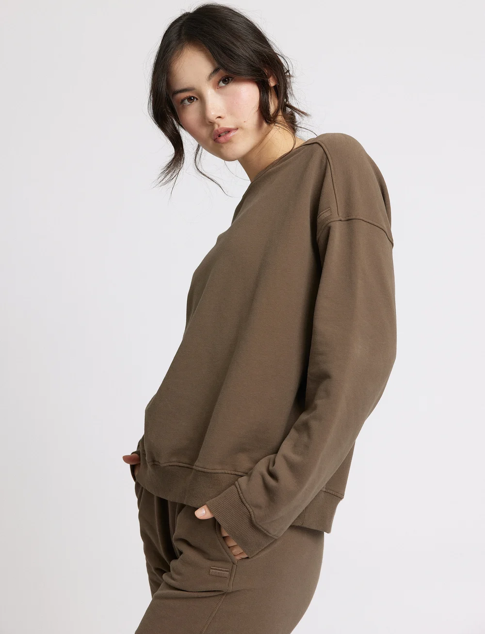 Rethinkit Studios - Ibina Easy Sweatpants Brushed - joggingbukser - bark - 3