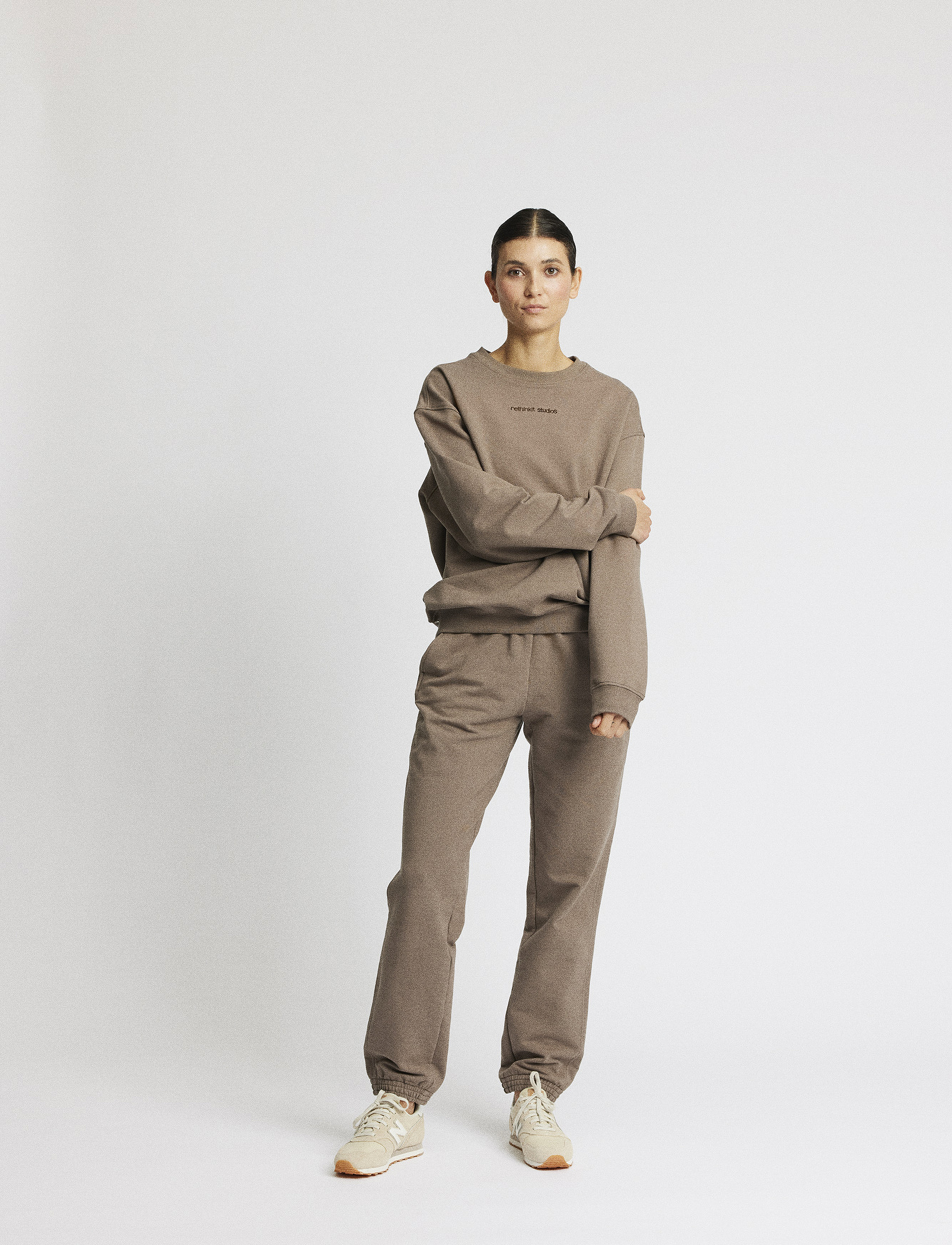 Rethinkit Studios Sweatpants Unisex One, XS, Brown, Underdele > Joggingbukser, Dame