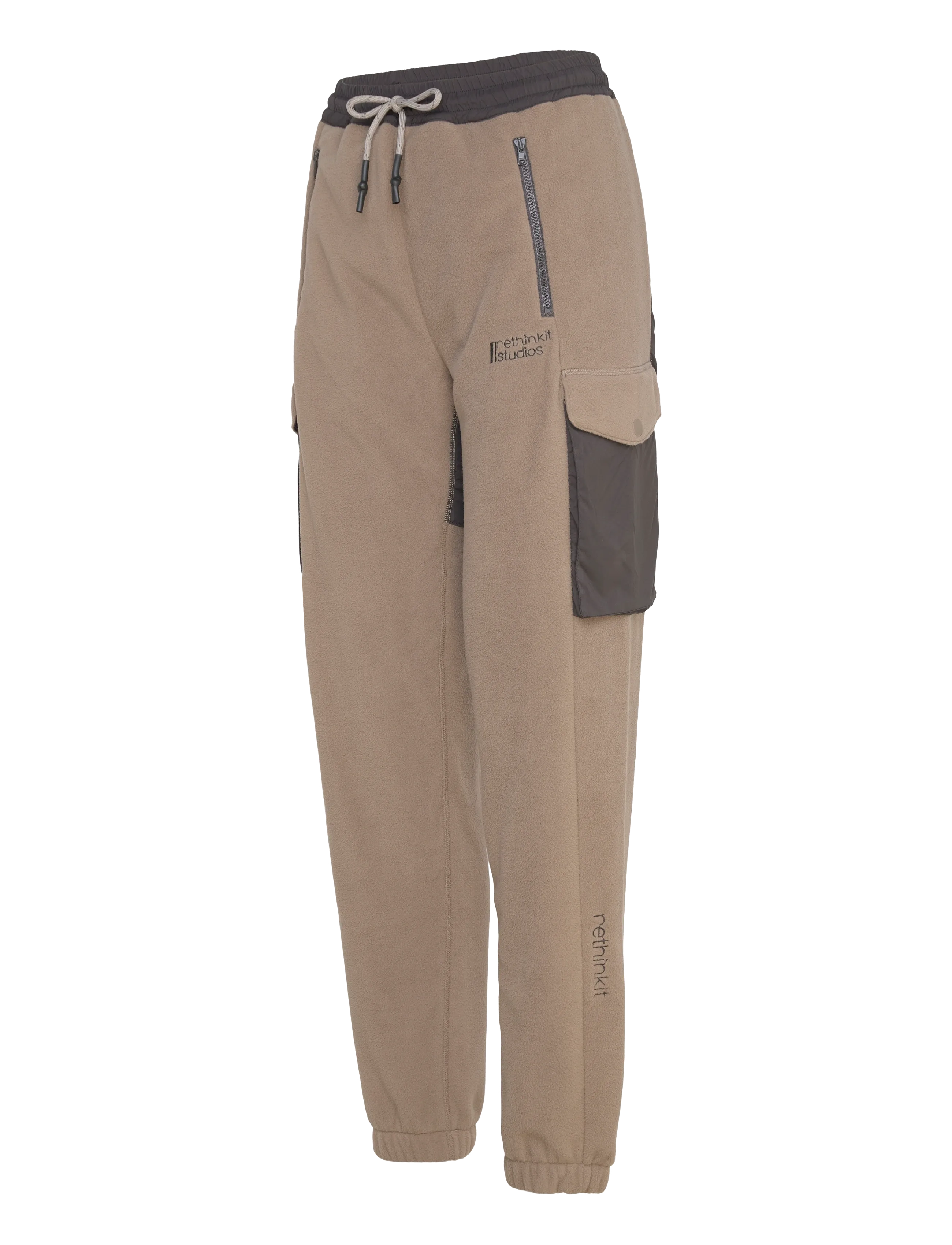 Rethinkit Studios - Polar Fleece Pants Campfire, Regular - sweatpants - multi brown - 3