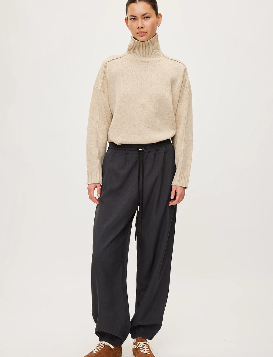 Rethinkit Studios - Move Palma Loose Pants - joggingbukser - dark melange grey - 0