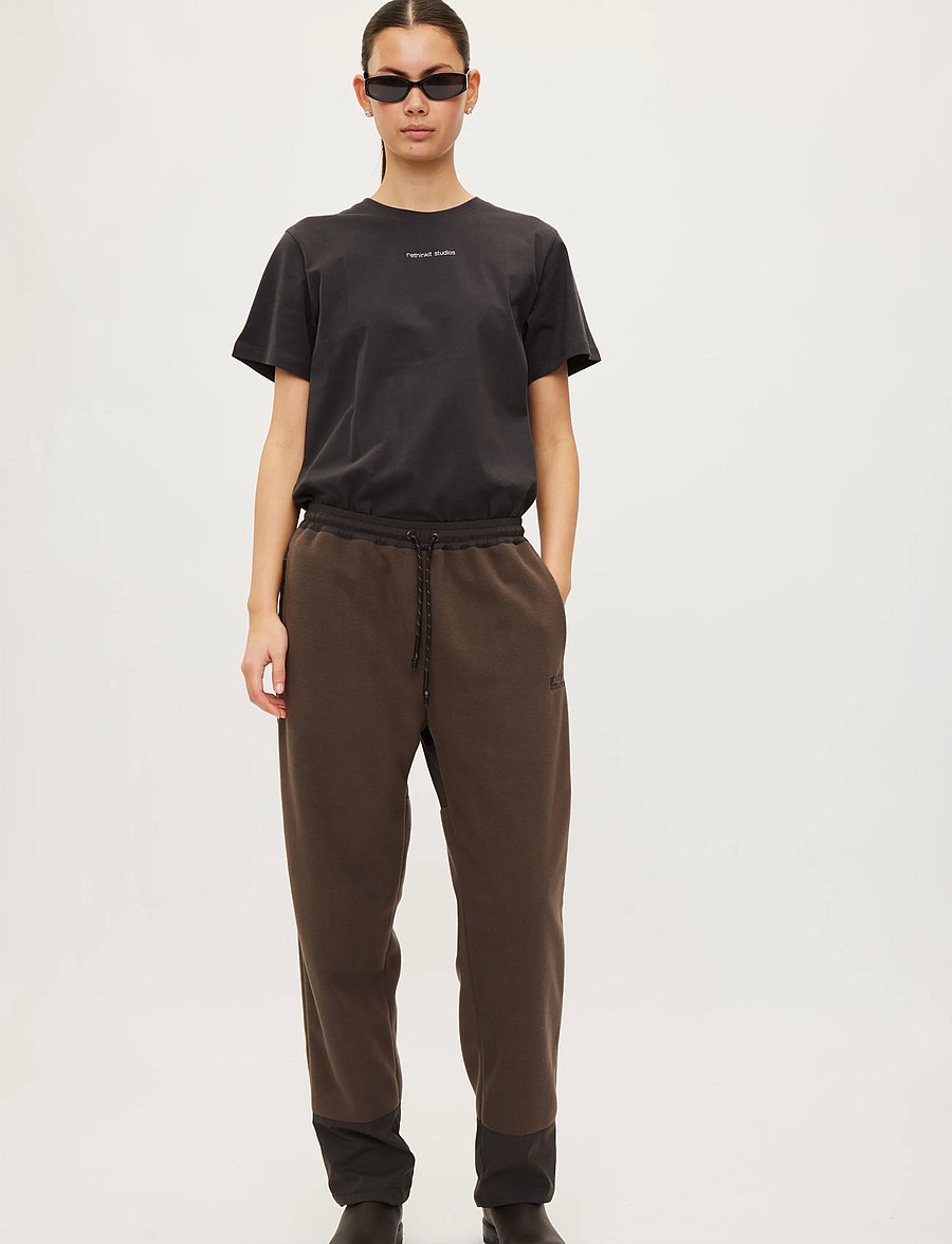 Rethinkit Studios - Pants 2 Polar Fleece Campfire - fritidsbukser - coffee - 0
