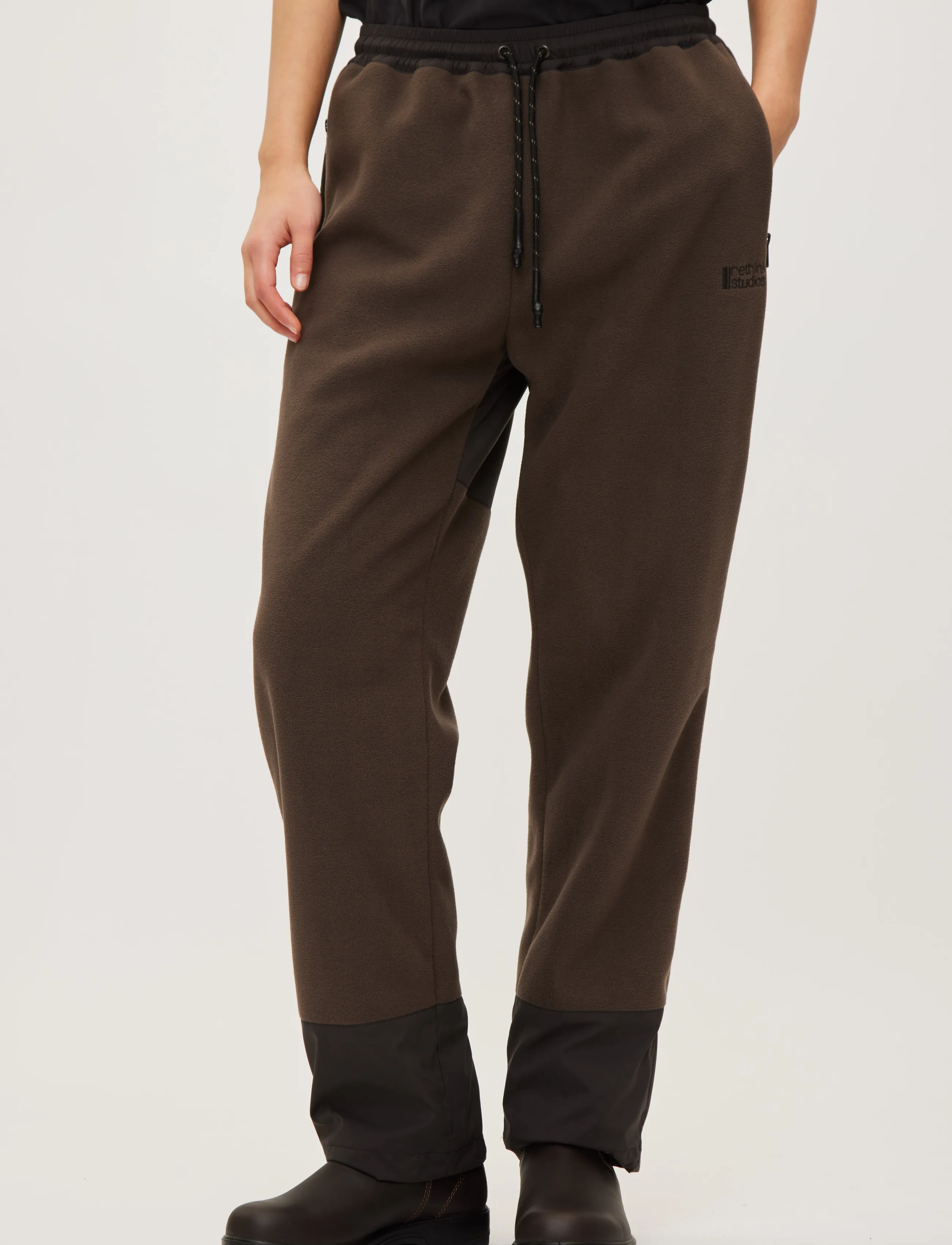 Rethinkit Studios - Pants 2 Polar Fleece Campfire - fritidsbukser - coffee - 3