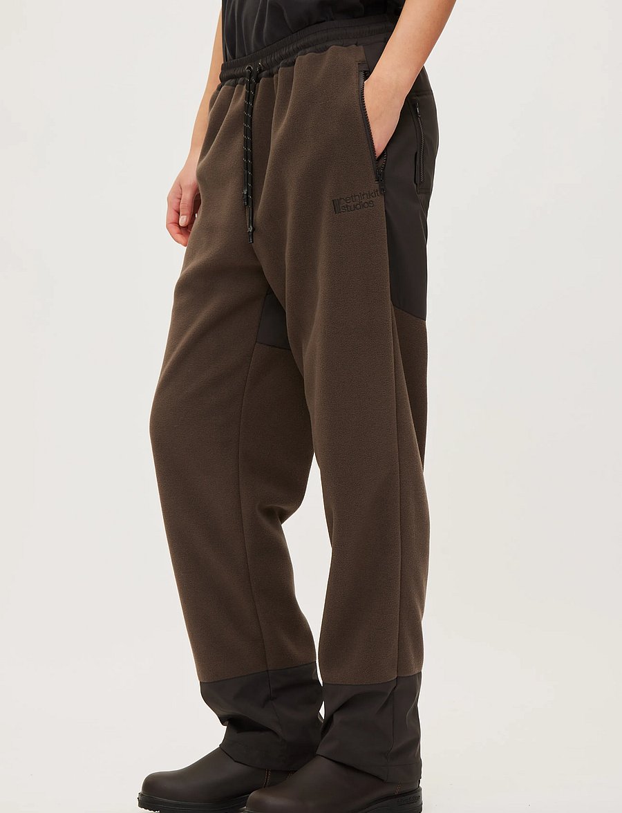 Rethinkit Studios - Pants 2 Polar Fleece Campfire - fritidsbukser - coffee - 4