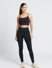Rethinkit - Elene tights zip - bėgimo ir sportinės tamprės - black - 1