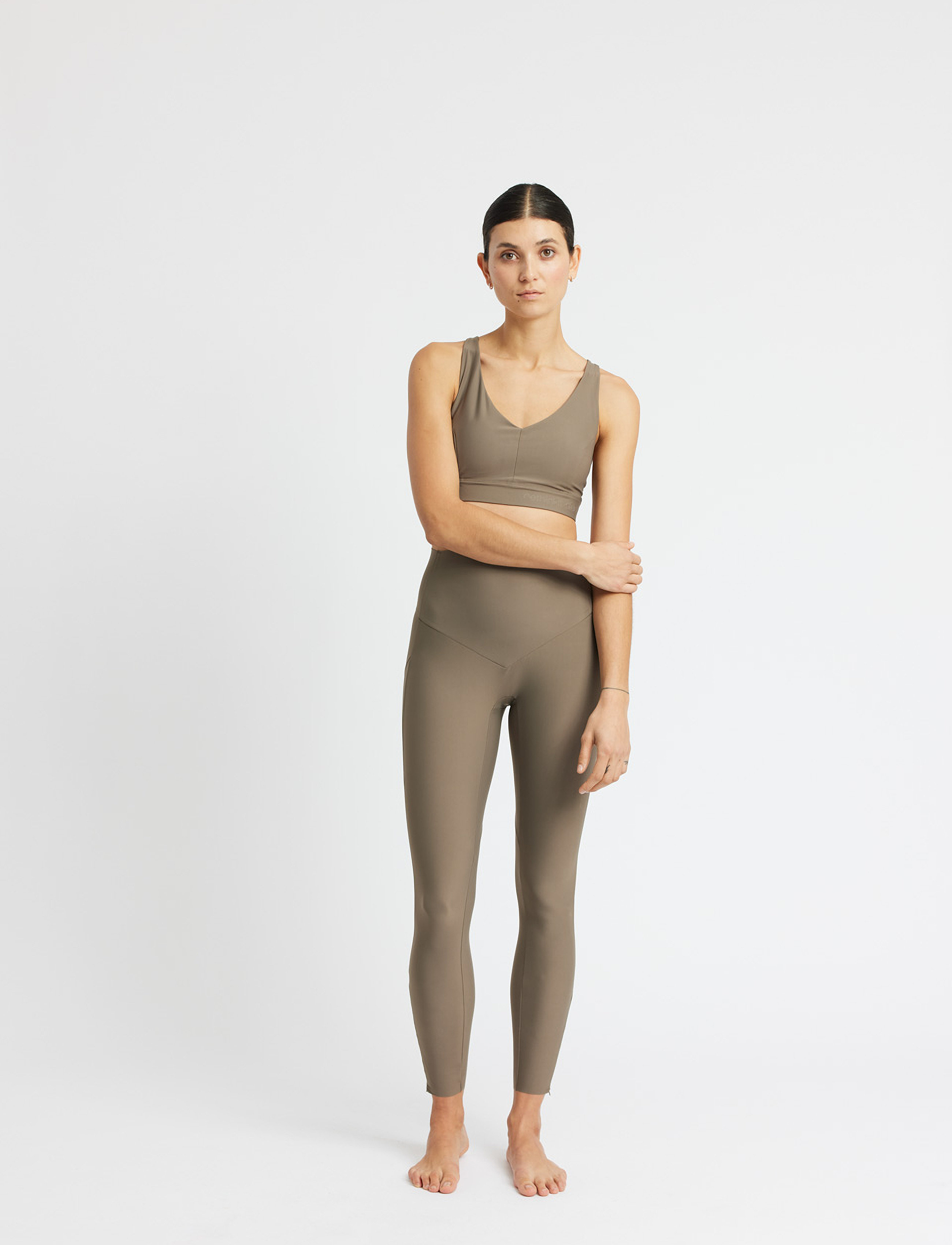 Rethinkit Studios Tights Invisible Run Edinburgh, XL, Brown, Underdele > Løbetræningstights, Dame