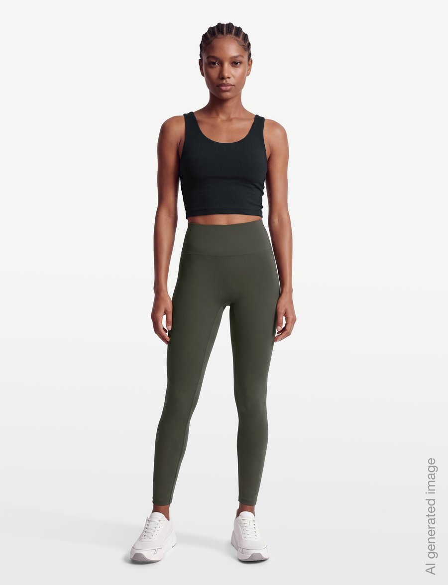 Rethinkit Studios - Butter Soft Tights All day - full längd - charcoal olive - 0