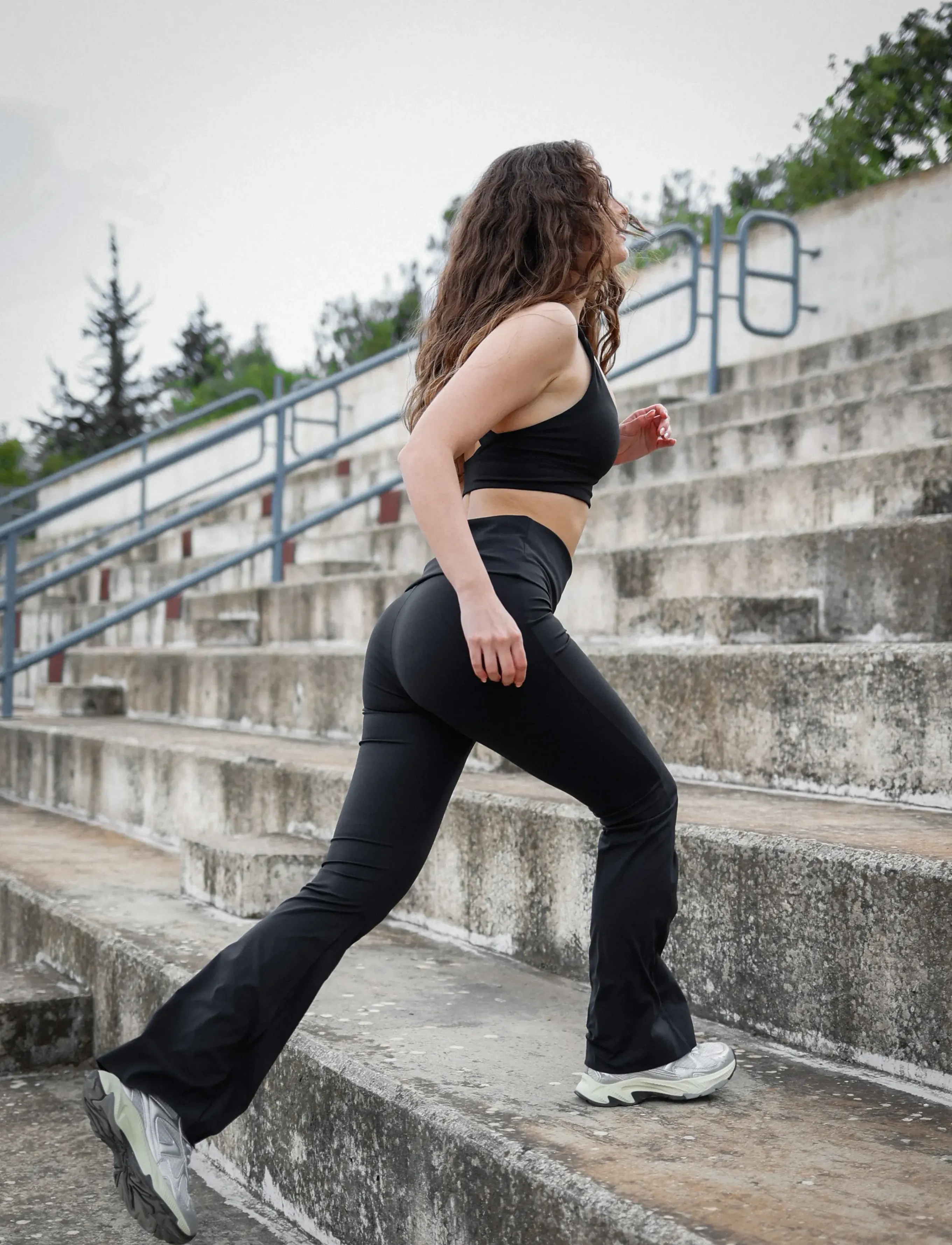 Rethinkit Studios Butter Soft Flare Tights All Day, S, Sport Tights, Schwarz - Leggings, Frauen