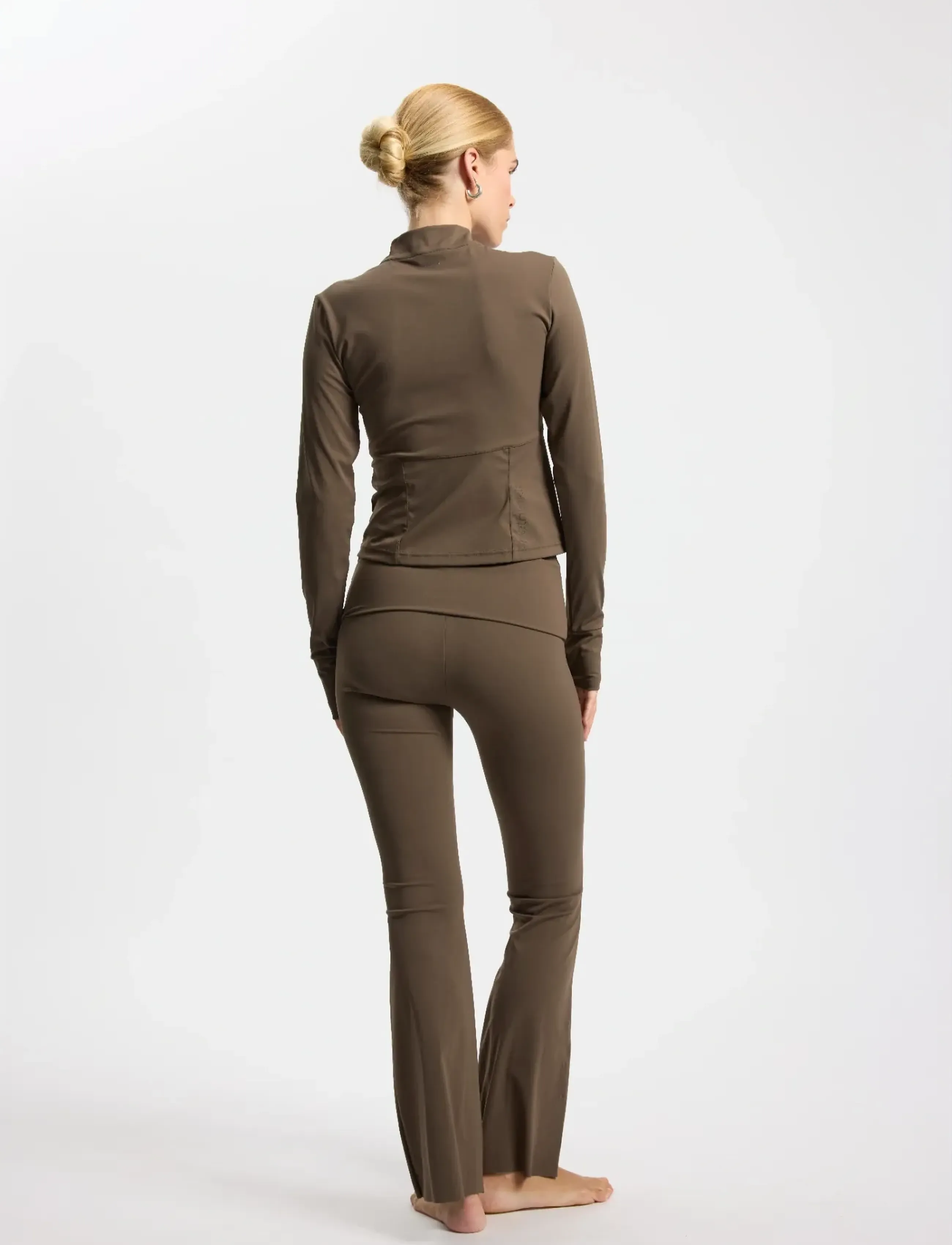 Rethinkit Studios - Butter Soft Flare Tights All day - tights - dark brown - 4